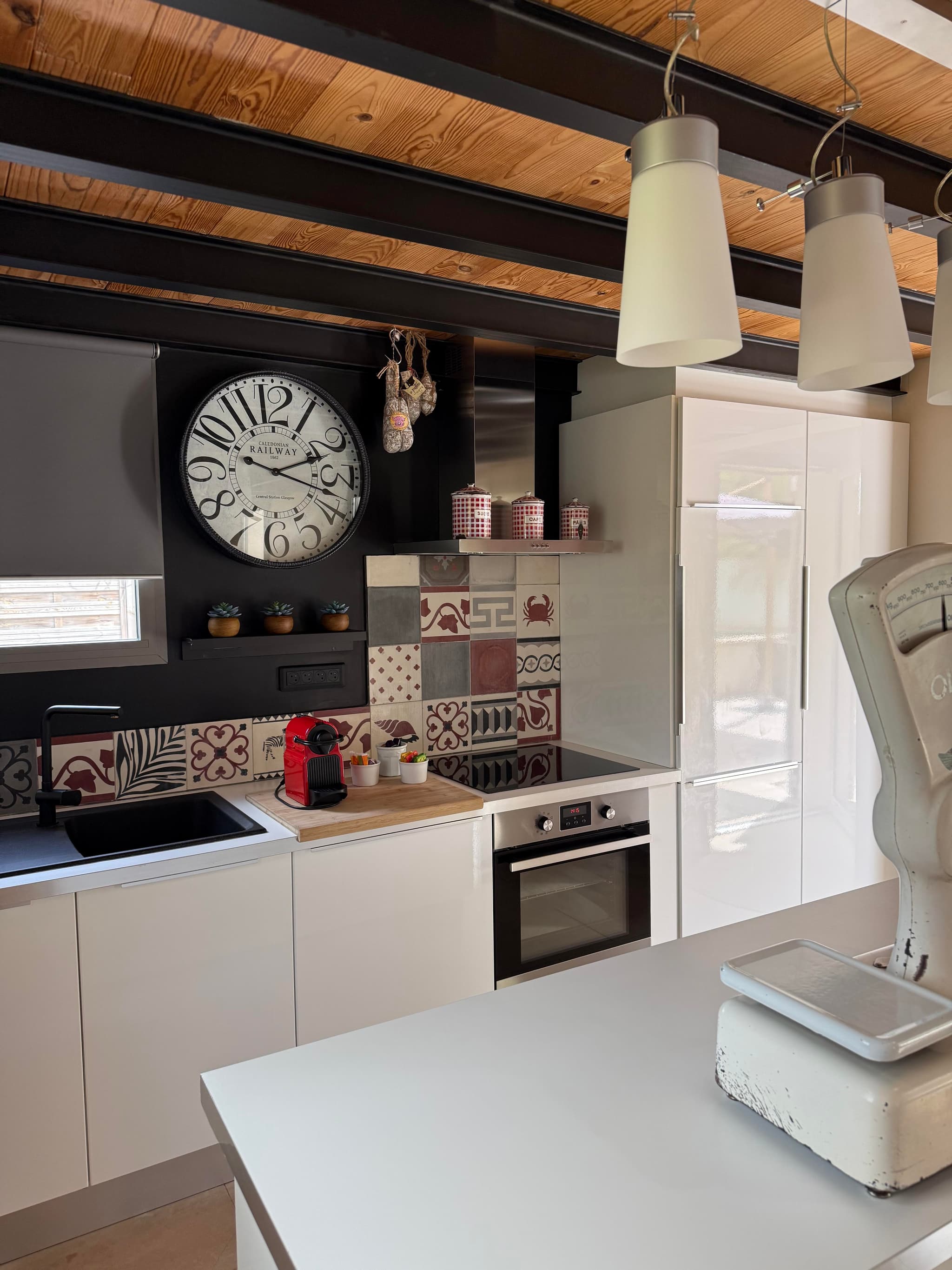 La cuisine et son ilot central