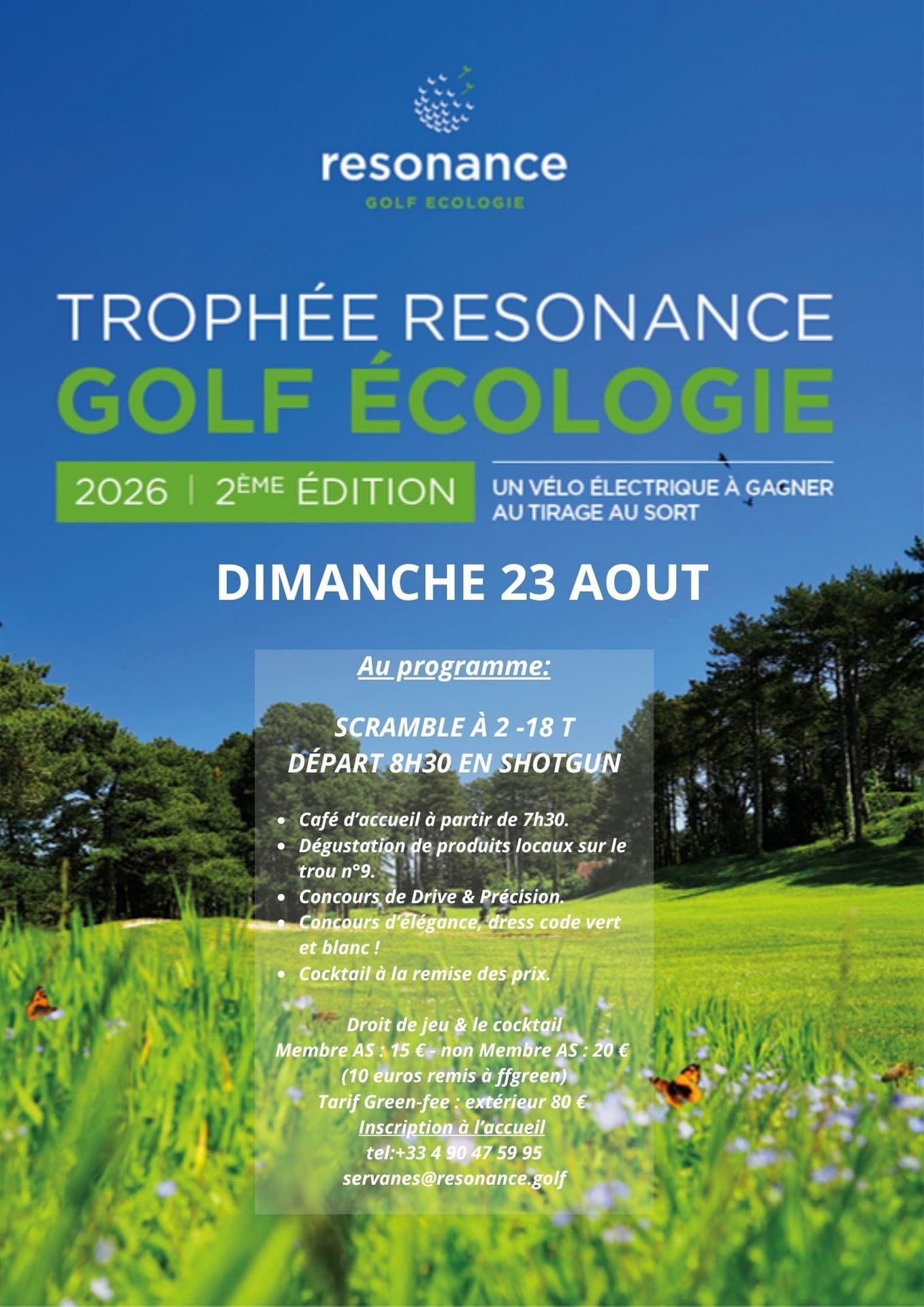 Compétition de golf "Trophée Résonance Golf Écologie" à Mouriès 23.08.26