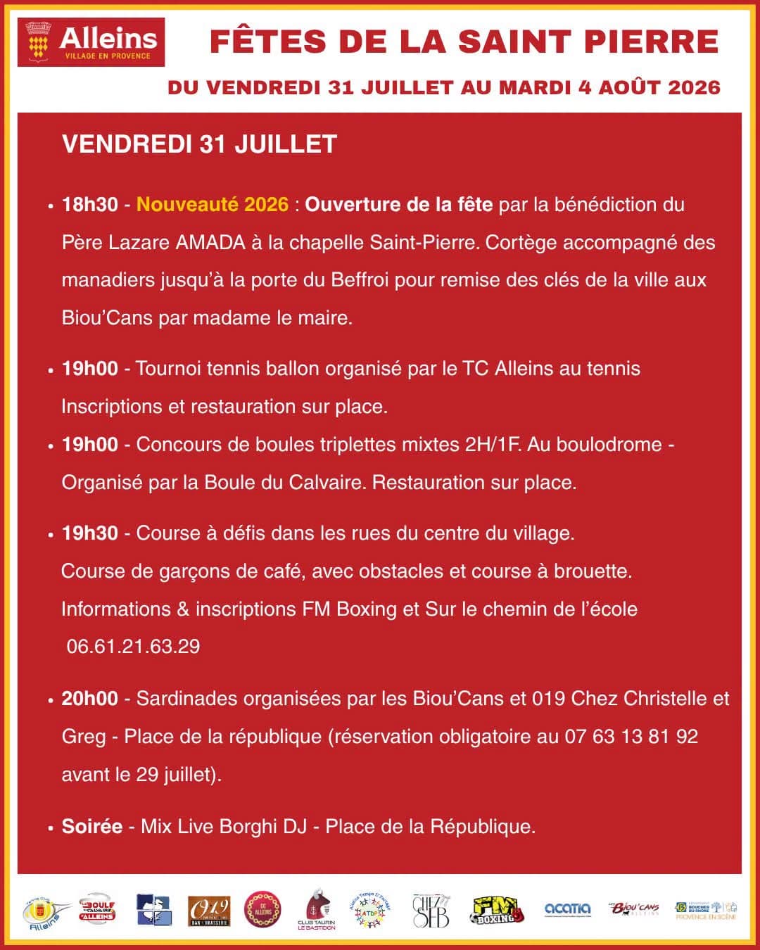 Fêtes votives de la Saint-Pierre_Alleins