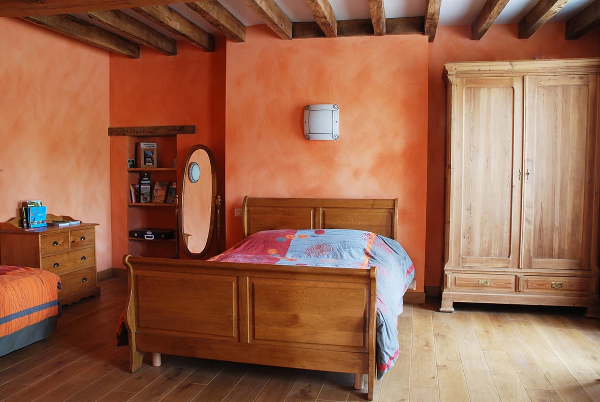 La chambre Orange Boisée pour 1 à 4 personnes.JPG