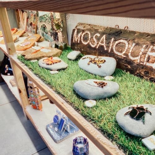 Mosaïque sur pierre