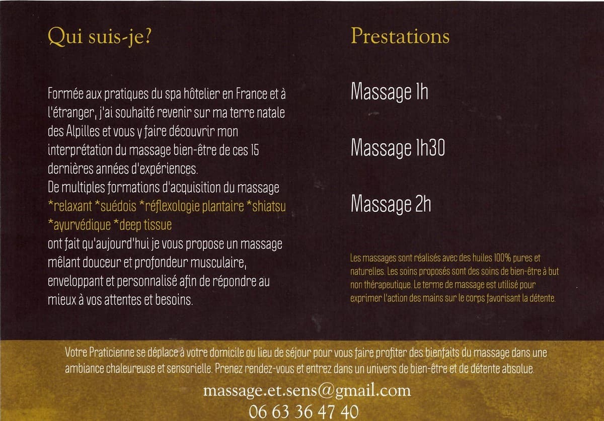 Massage & Sens plaquette