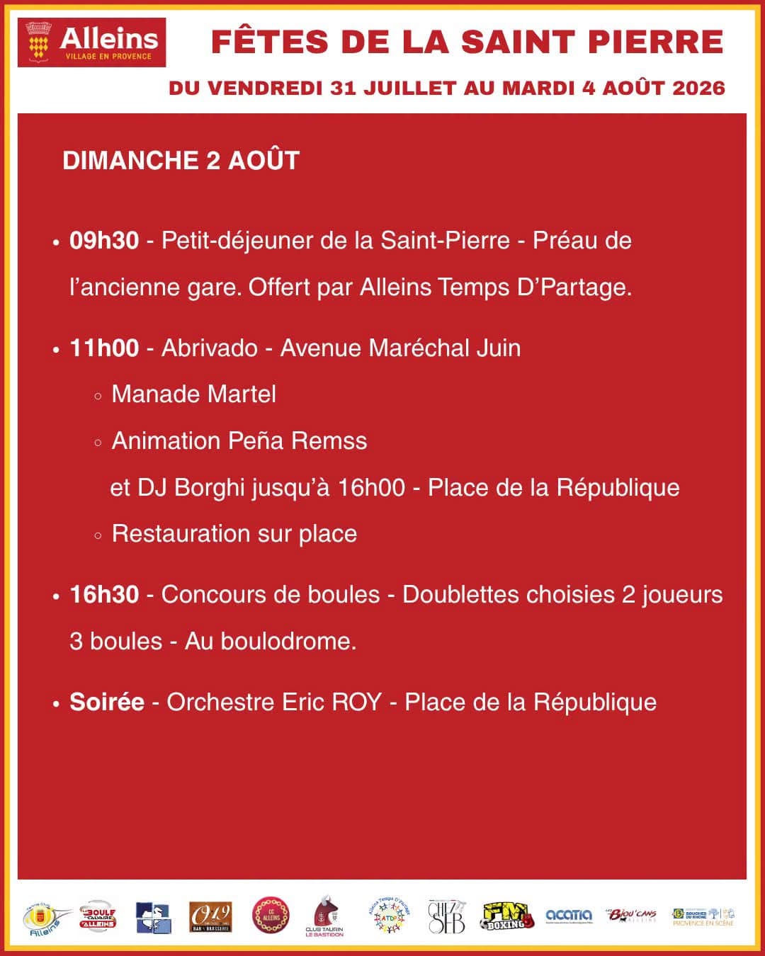 Fêtes votives de la Saint-Pierre_Alleins