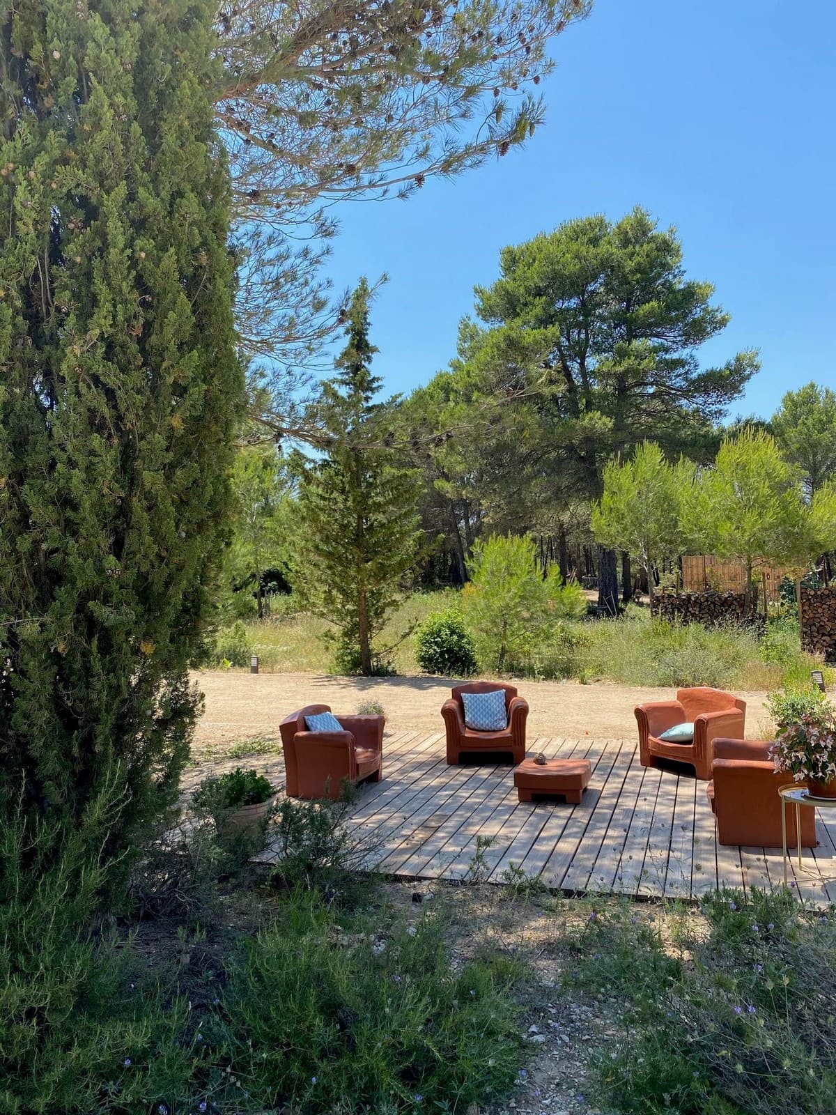 Mas de la Cadenière salon de jardin