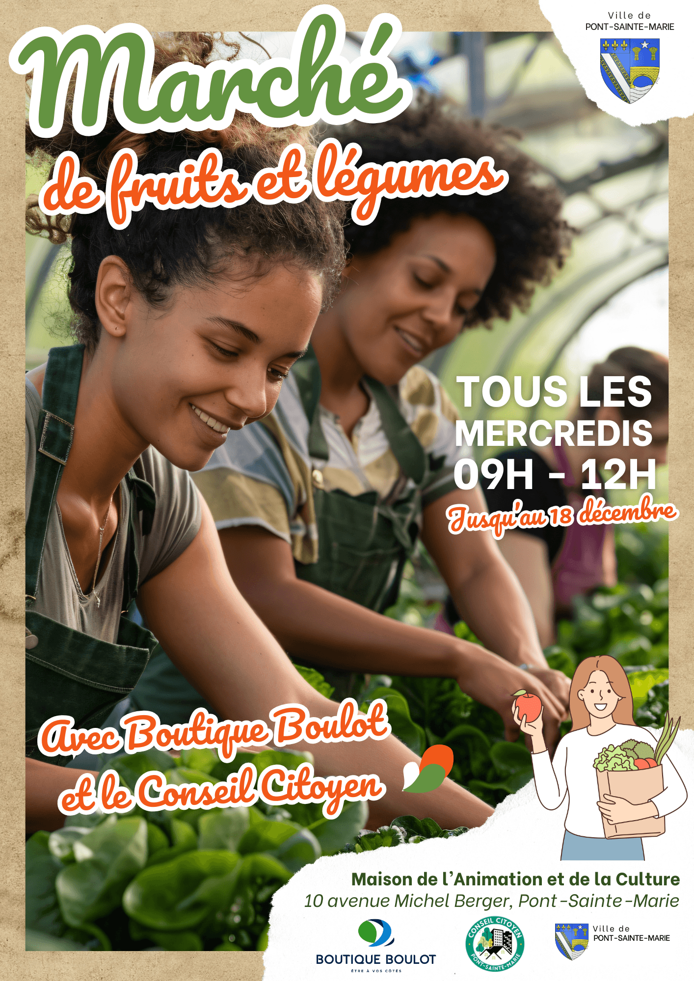 Un marché de fruits et légumes au quartier Debussy : Un rendez-vous hebdomadaire à ne pas manquer !_Pont-Sainte-Marie