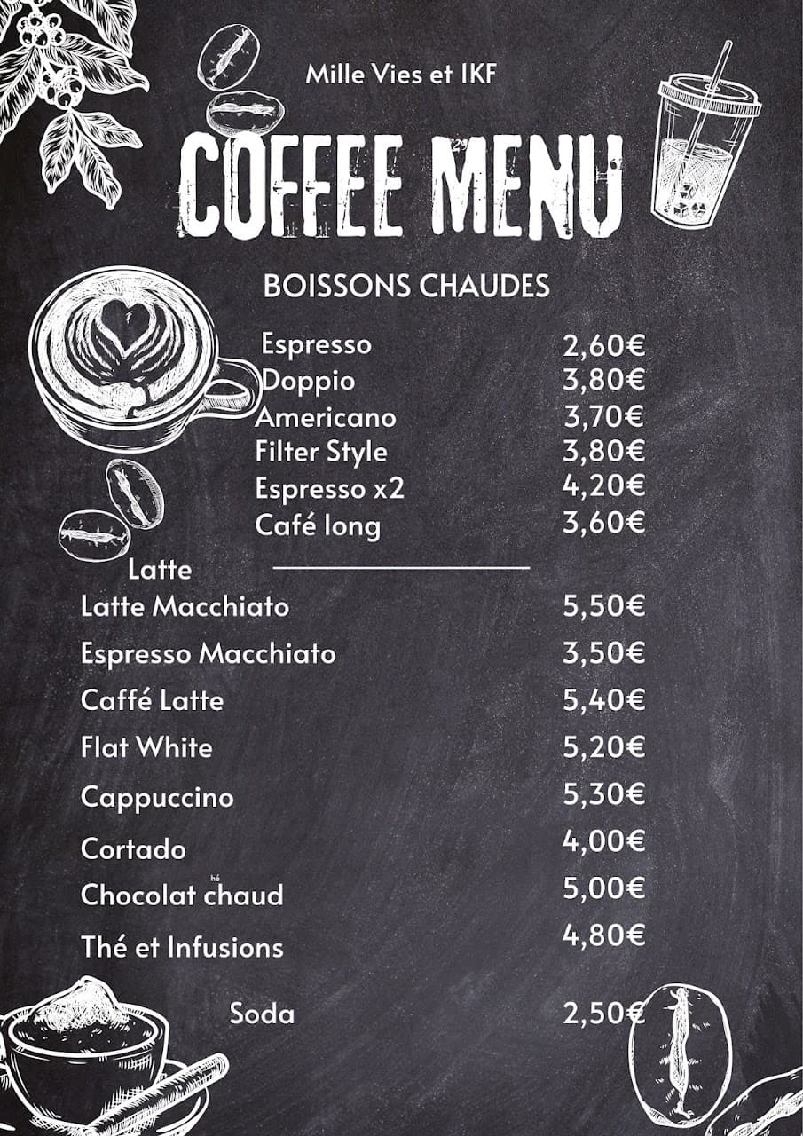 Menu Mille Vies et 1KF