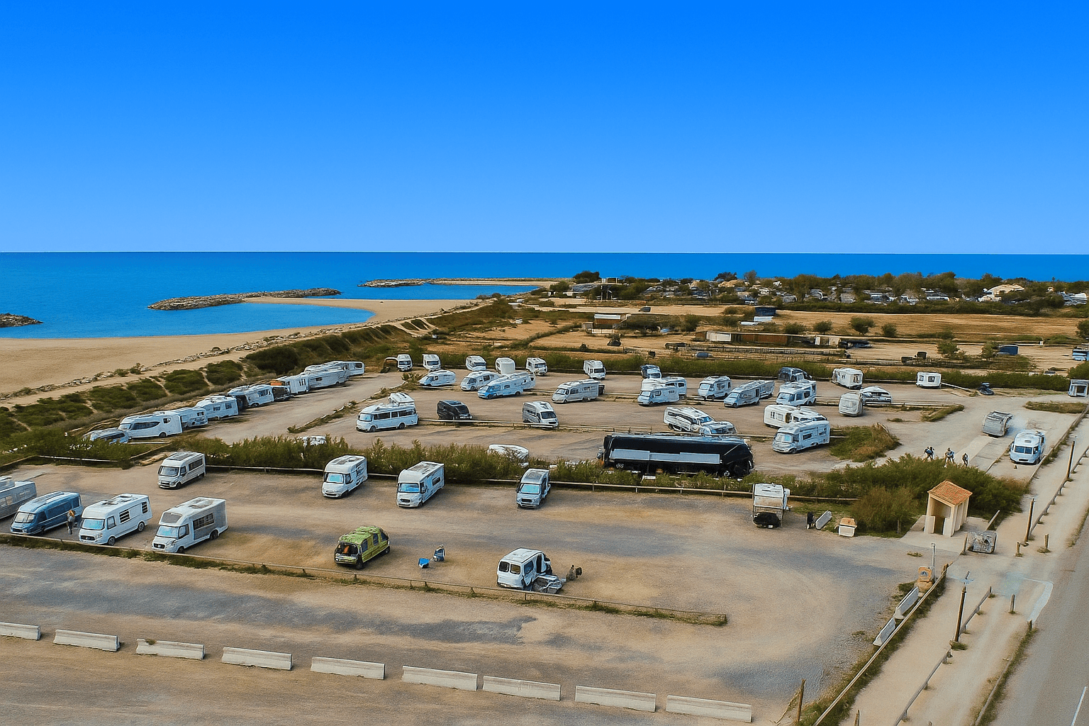 Aire de camping-cars Plage Ouest_Saintes-Maries-de-la-Mer
