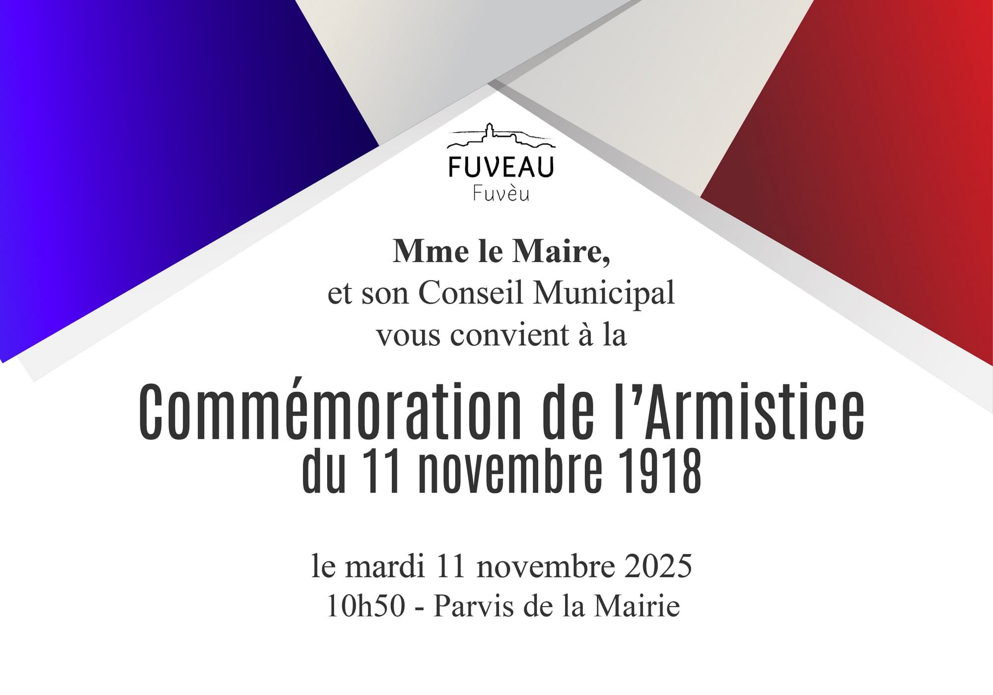 Commémoration de l’Armistice du 11 novembre 1918_Fuveau