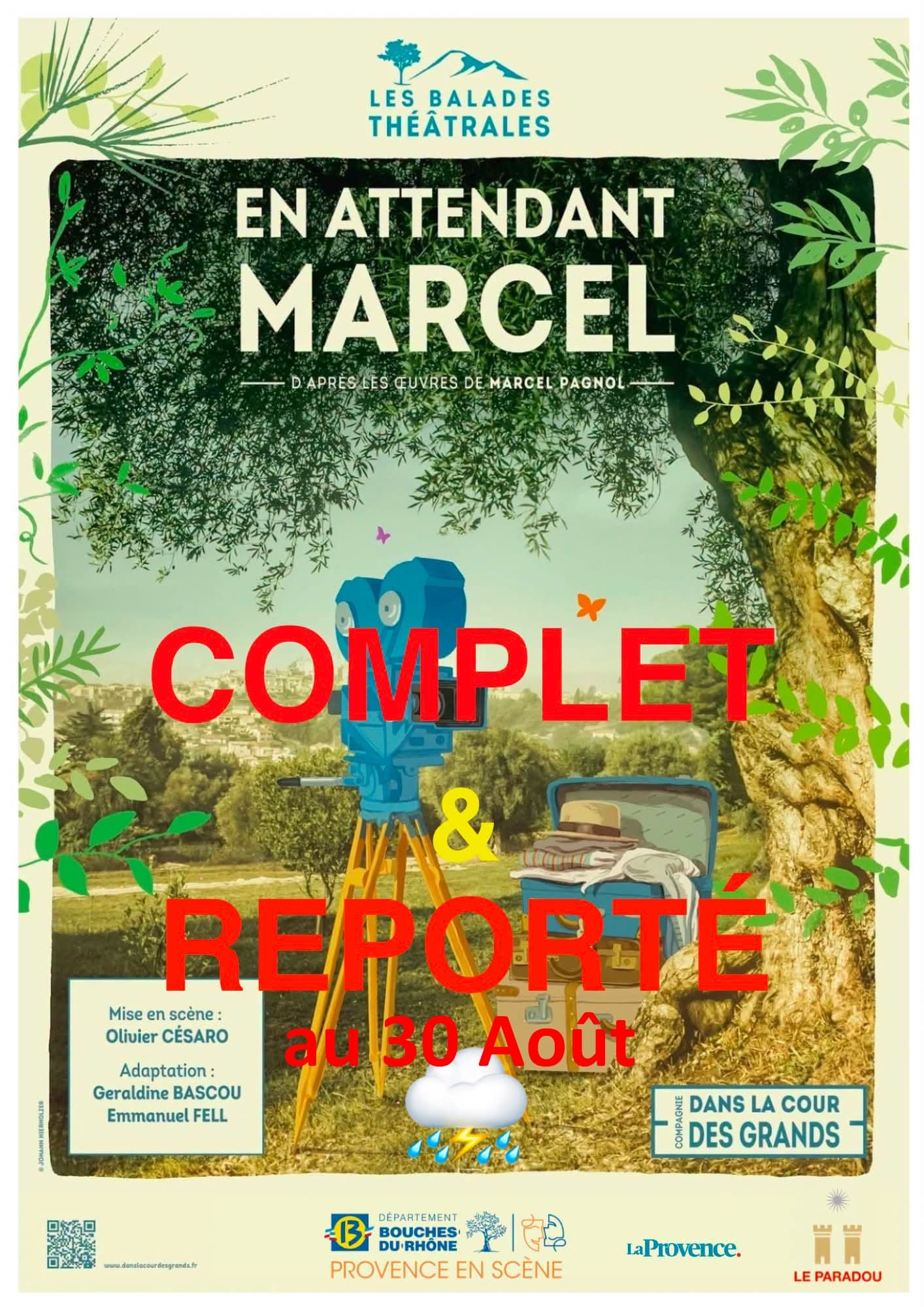COMPLET - Balade théâtrale Soirée - En attendant Marcel - Paradou_Paradou