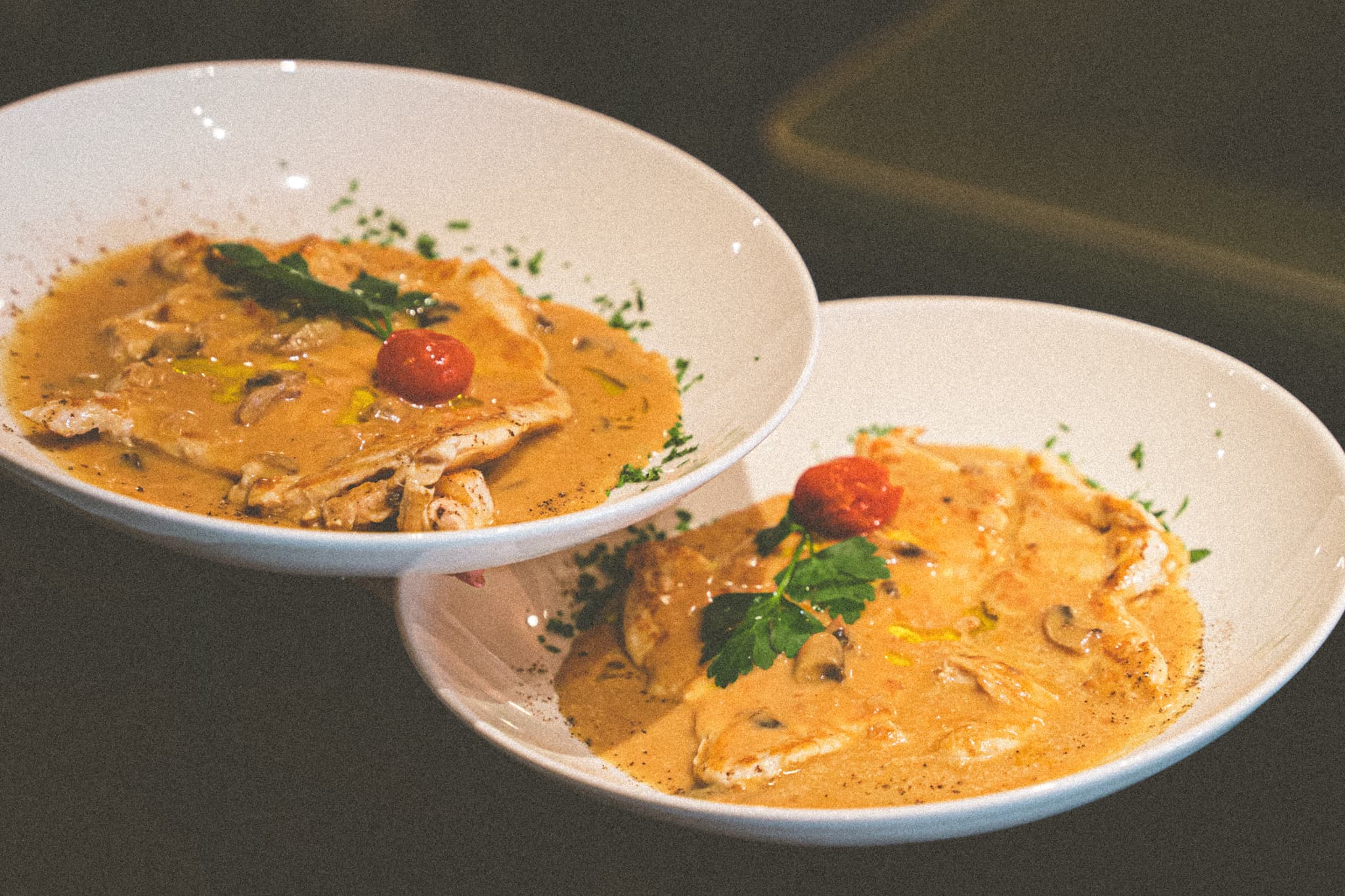 Escalope de volaille - crème de champignon