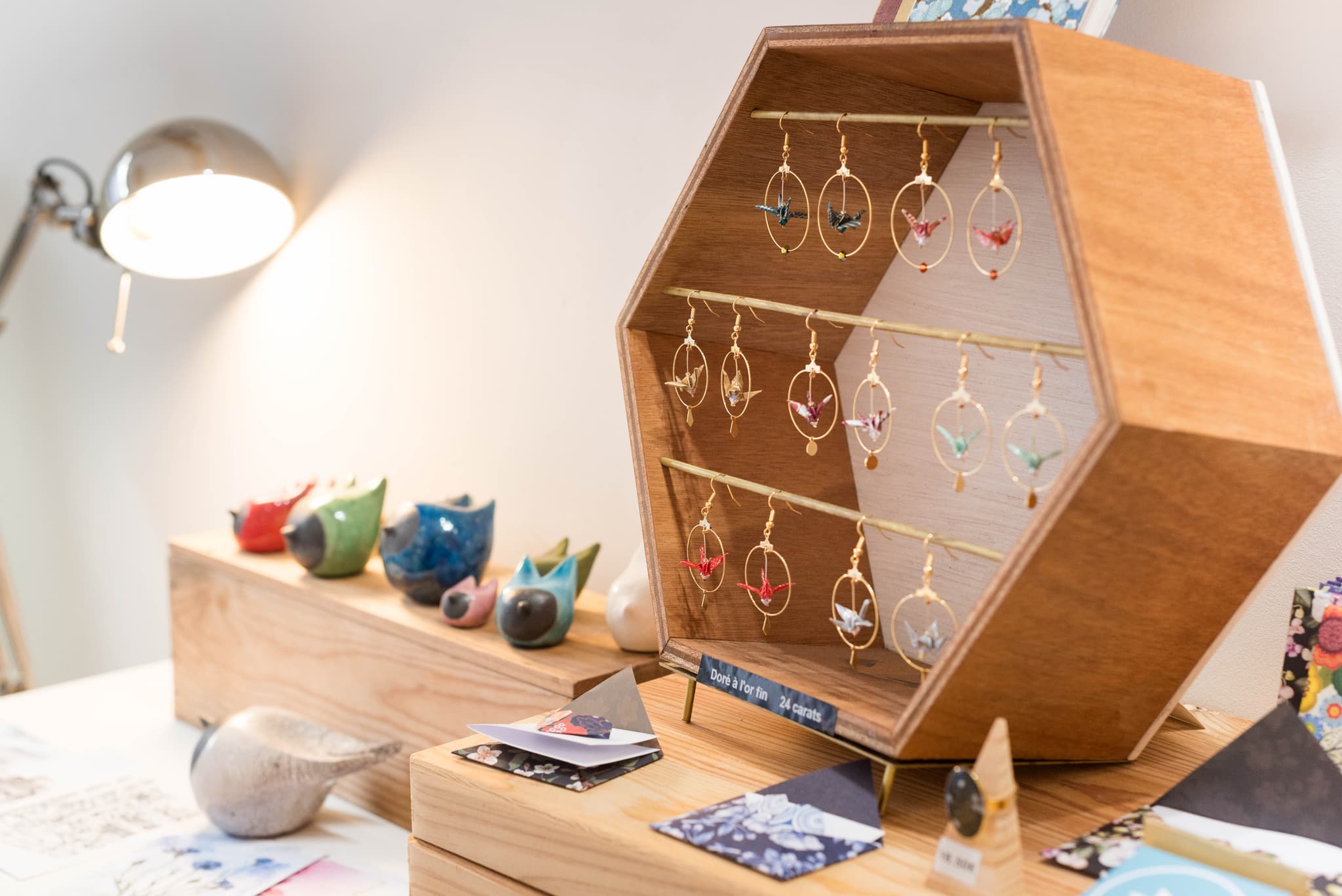 Boucles d'oreilles origami