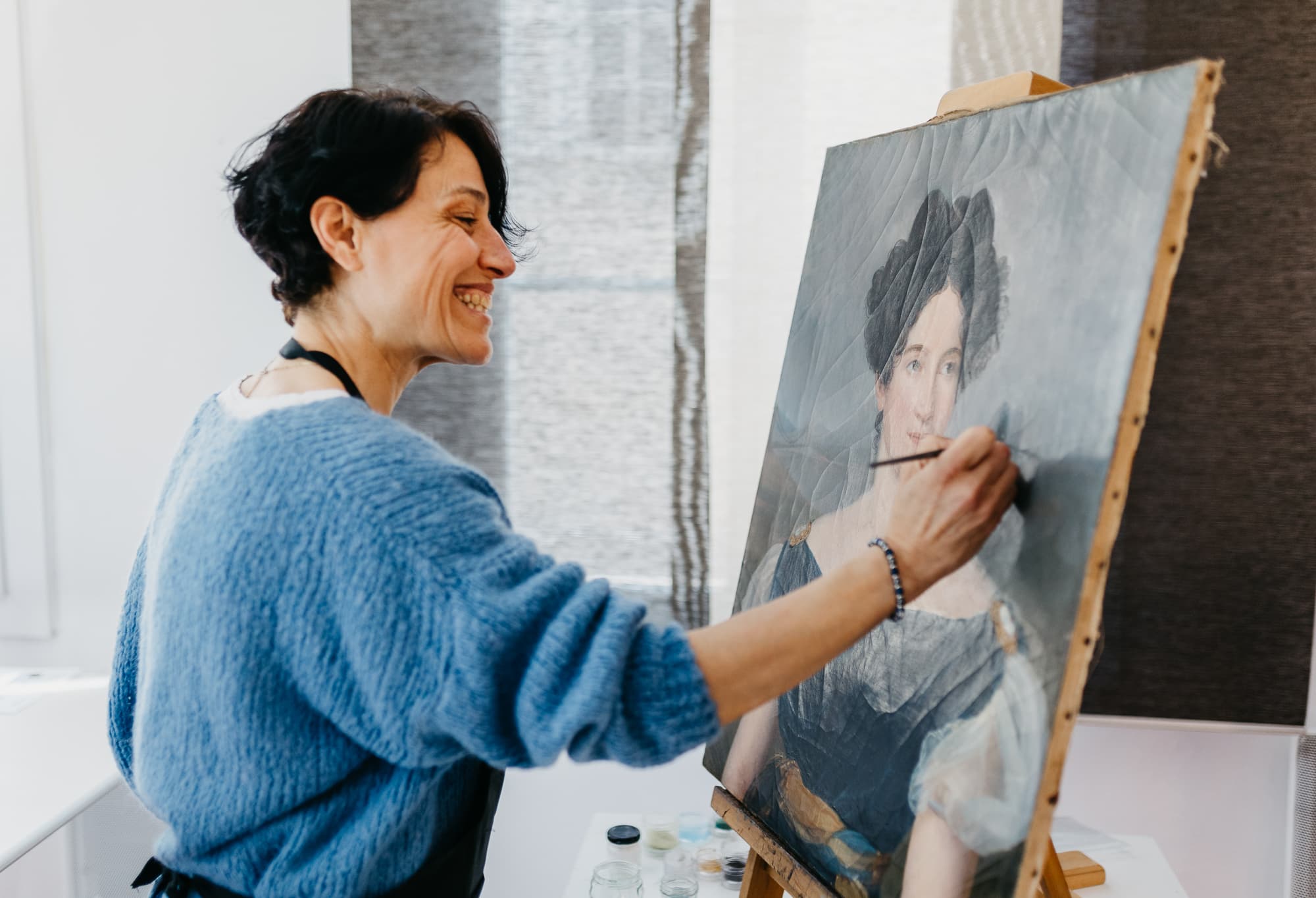 Retouche picturale d'un portrait