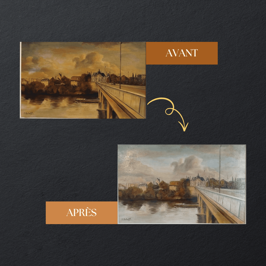 Avant/Après d'un paysage de Château Lafite
