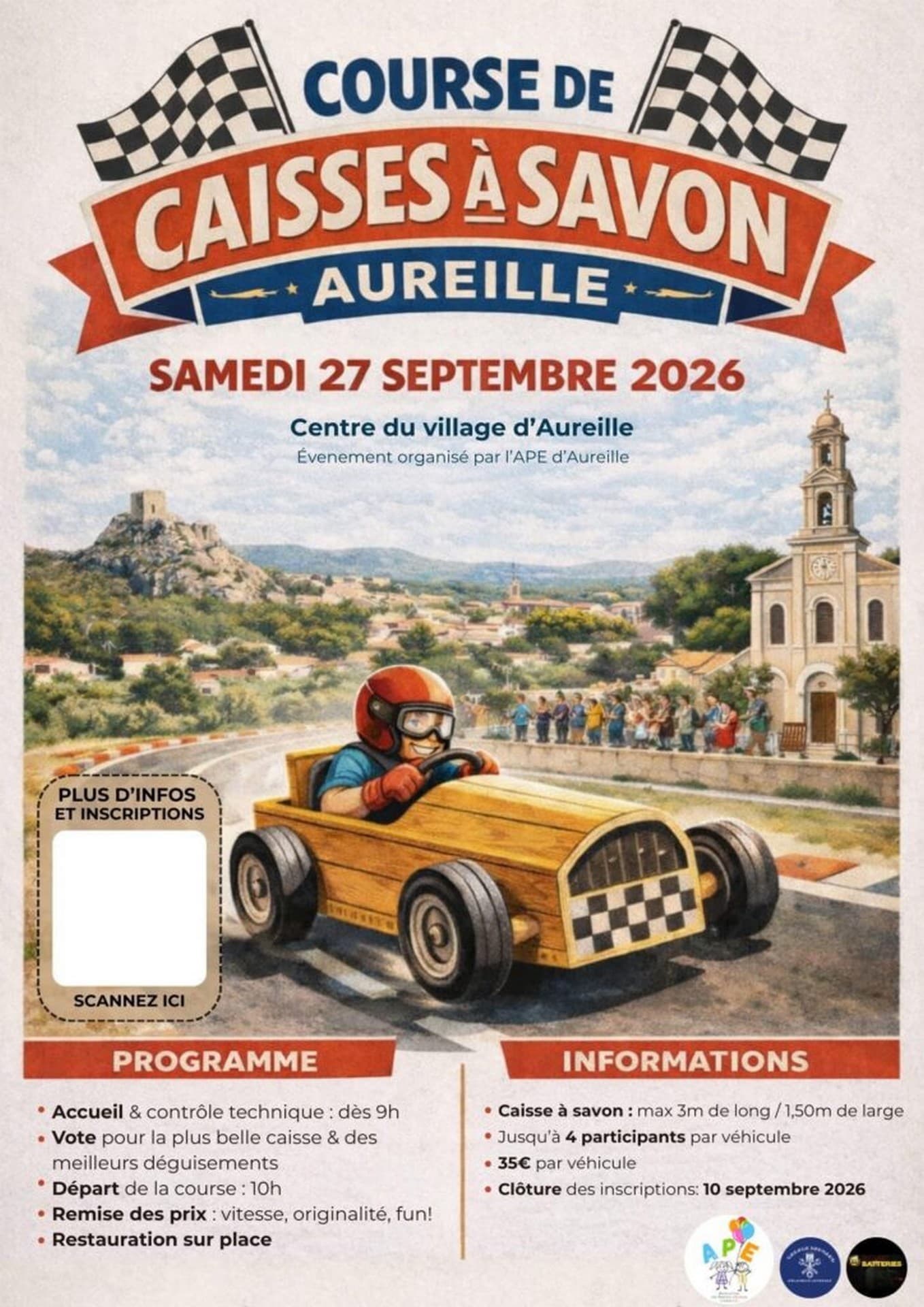 Course de caisses à savon à Aureille 27.09.26