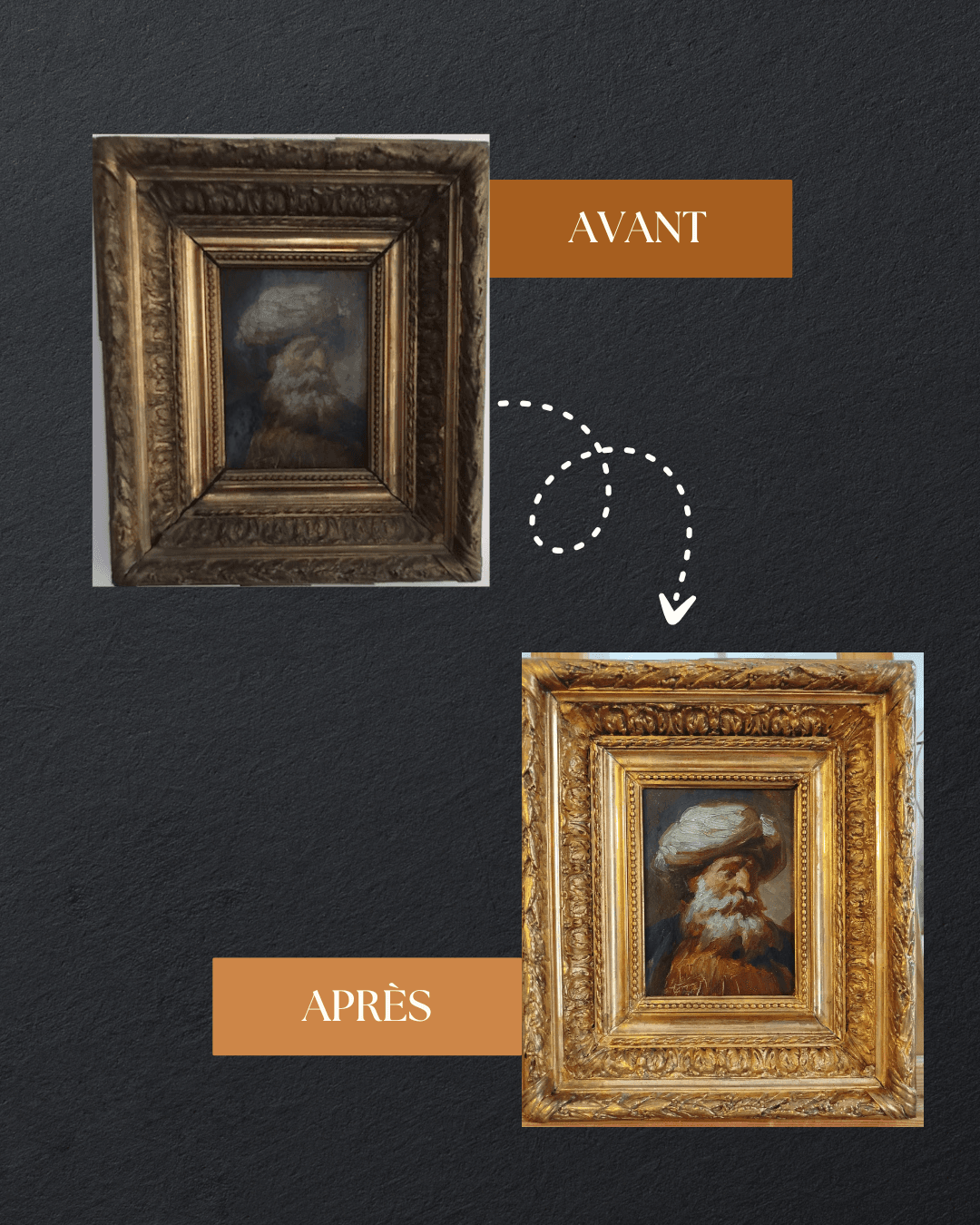 Avant/Après d'un portait d'homme