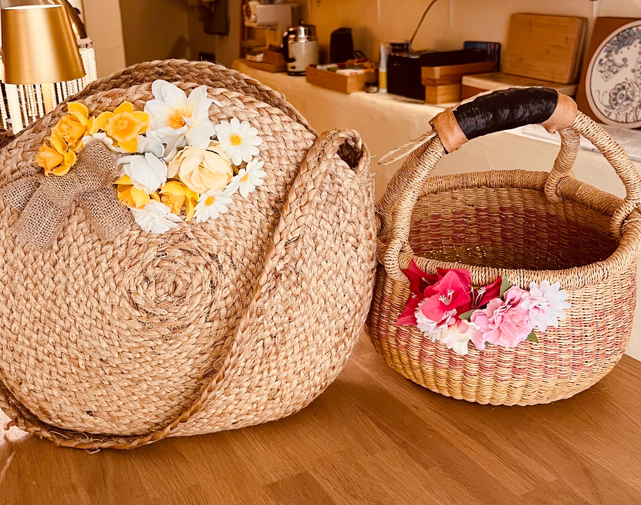 Atelier panier fleuri