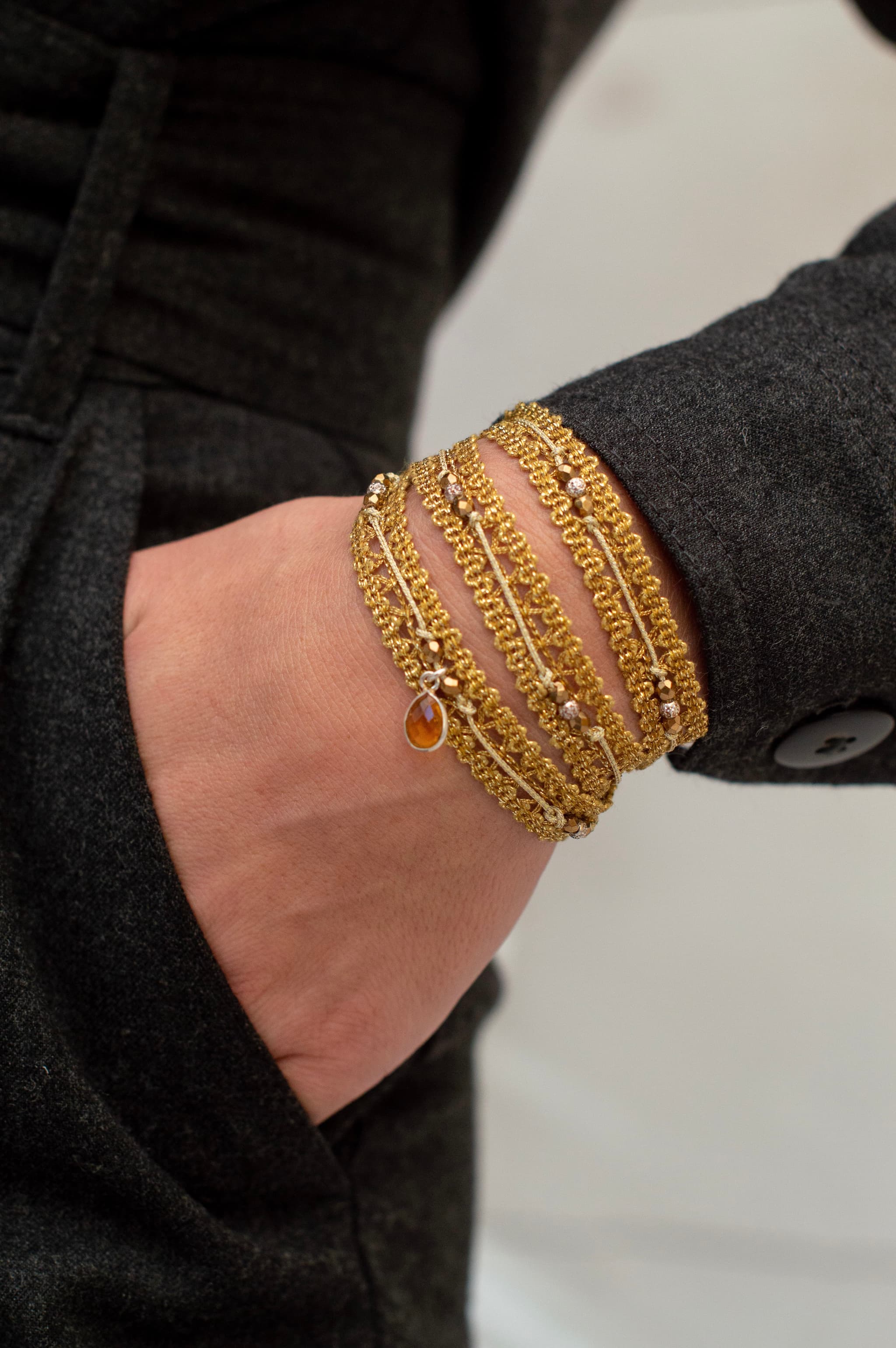 Bracelet Dentelle Goutte Stone
