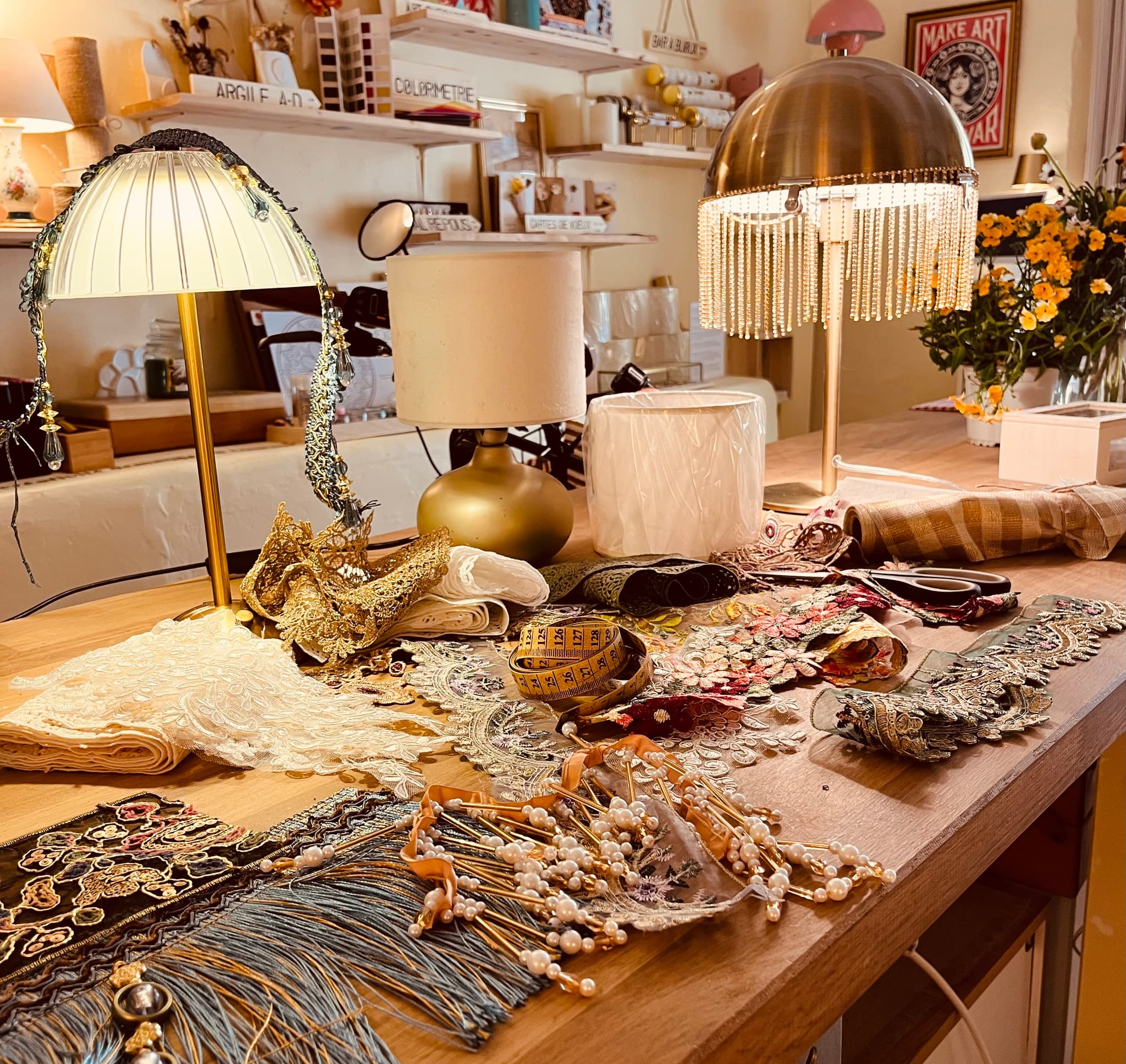 Atelier décoration d'abat jour