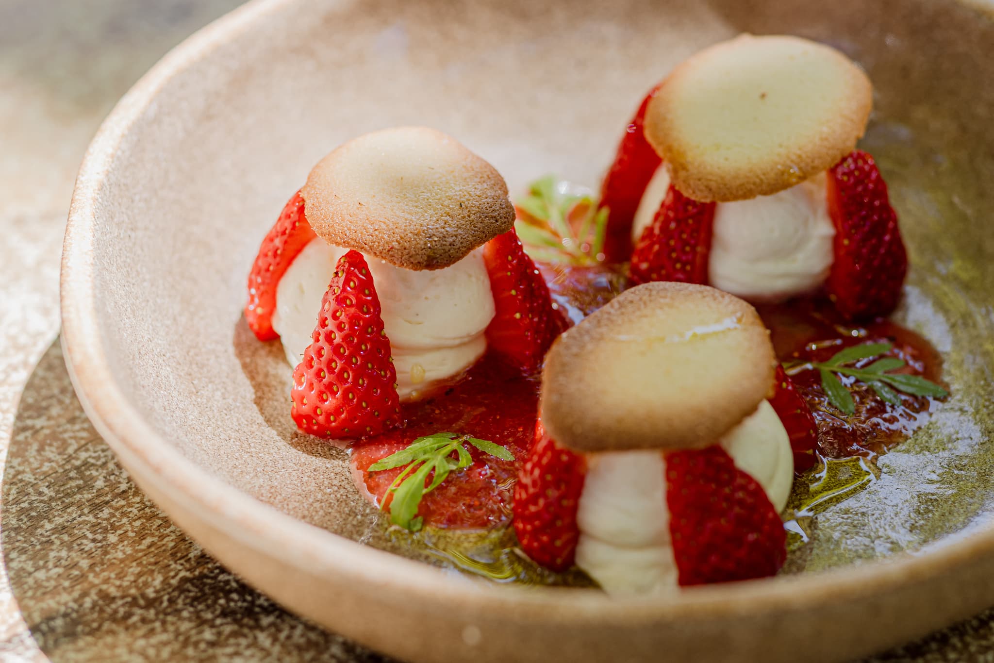 Fraises huile d'olive