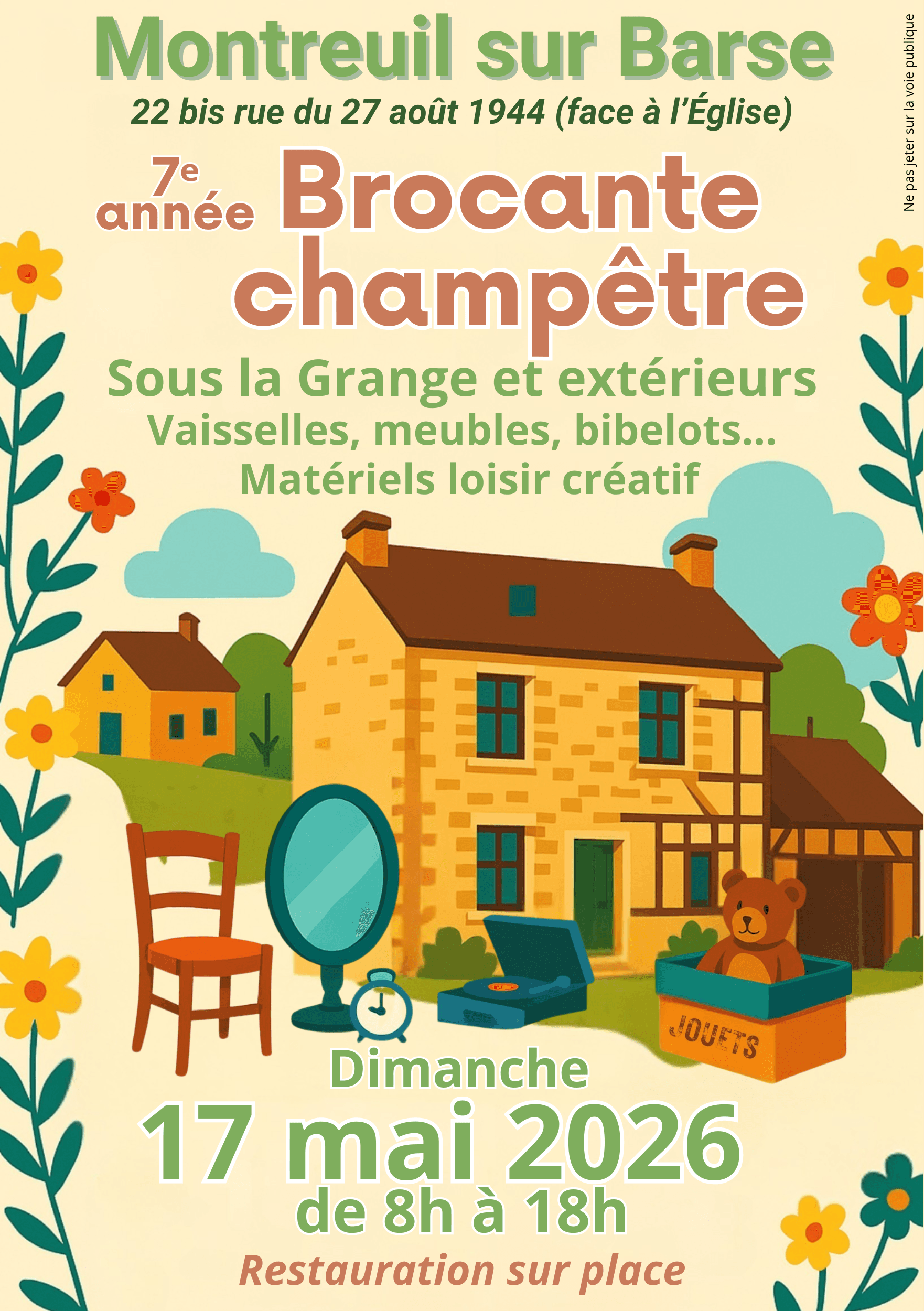 Affiche brocante champêtre