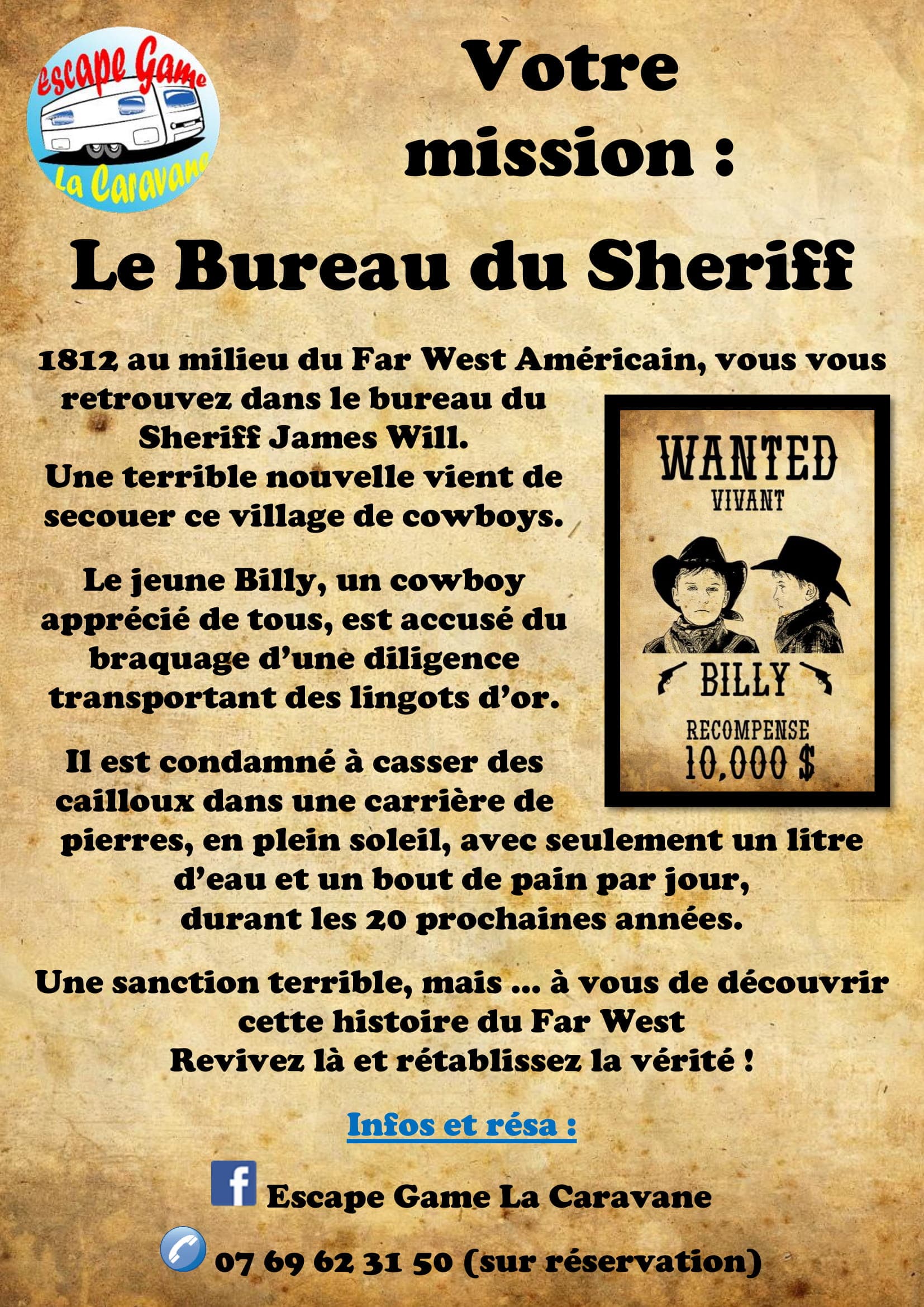 Aventure : Le bureau du Shériff