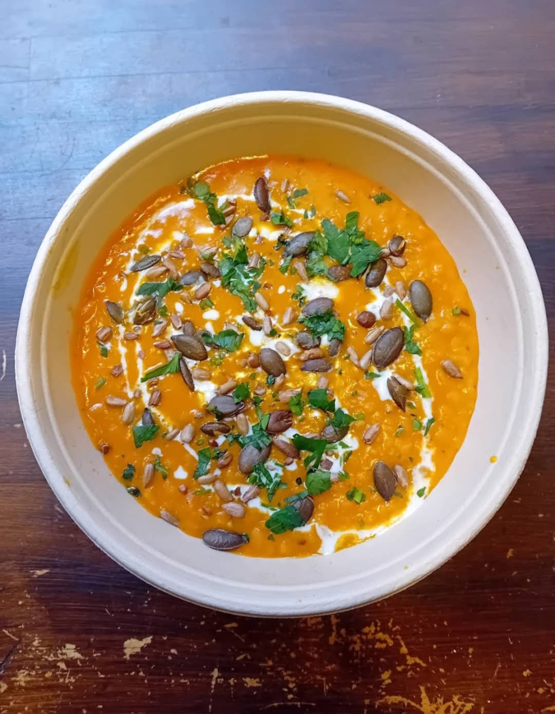 Soupe de potimarron et lait de coco