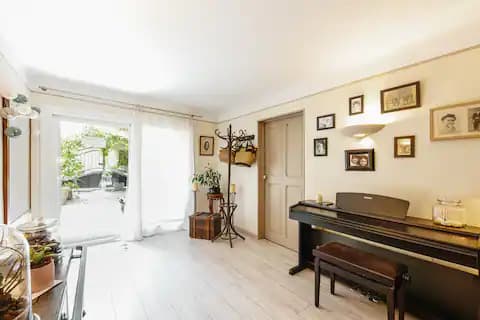 entrée sur jardin