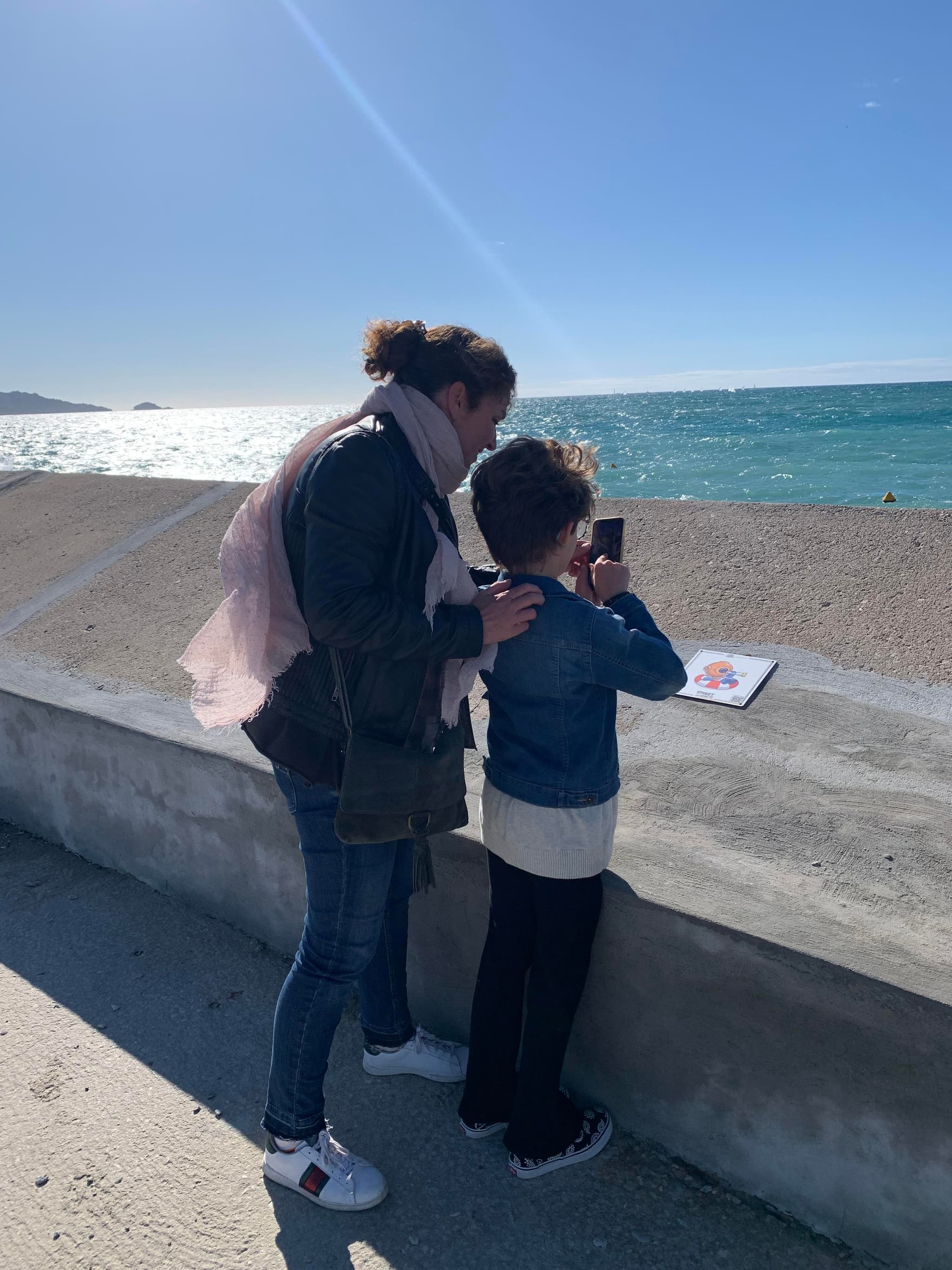 Parcours connecté en bord de mer