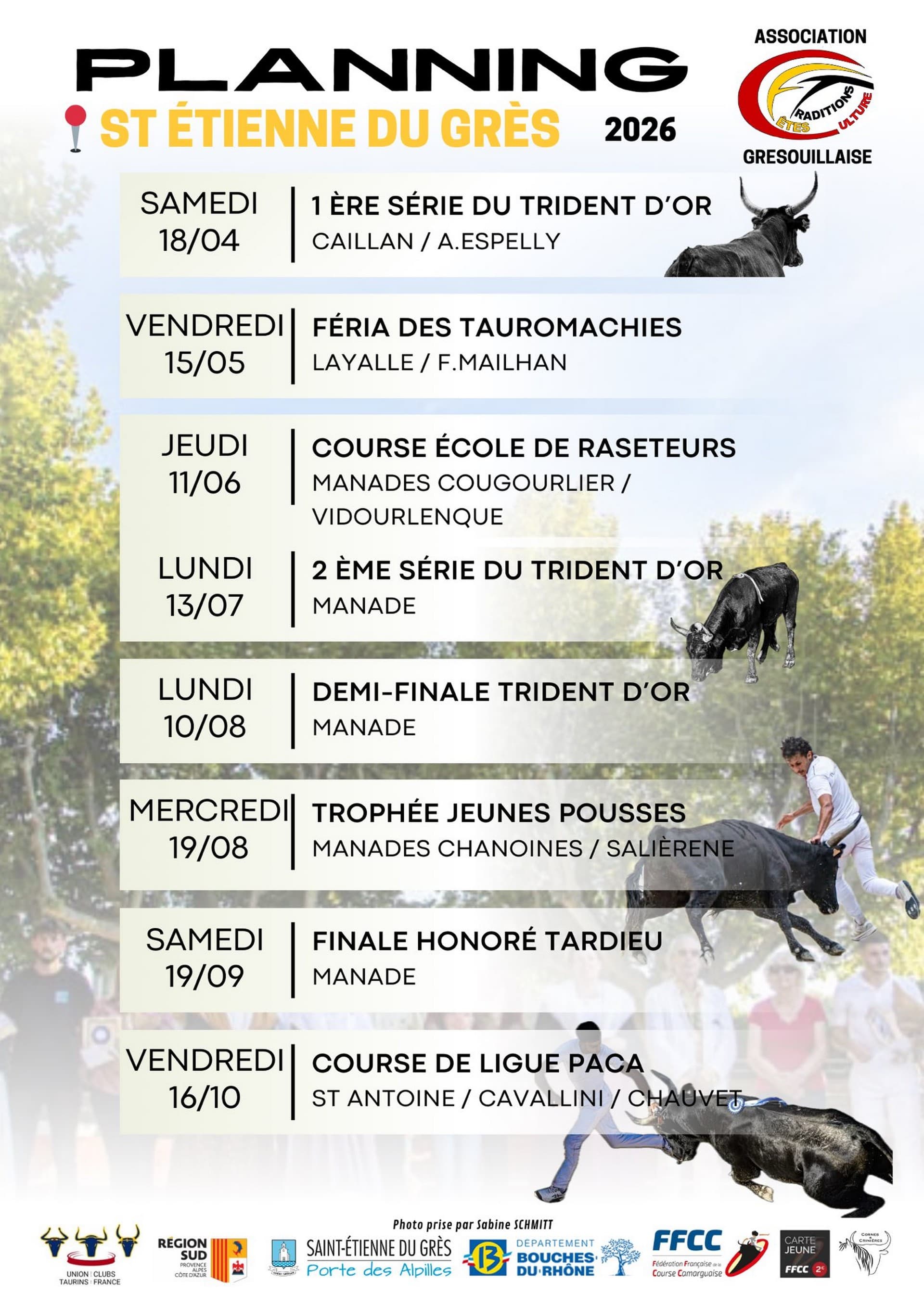 Courses Camarguaise dans les arènes de St Etienne du Grès 2026_Saint-Étienne-du-Grès