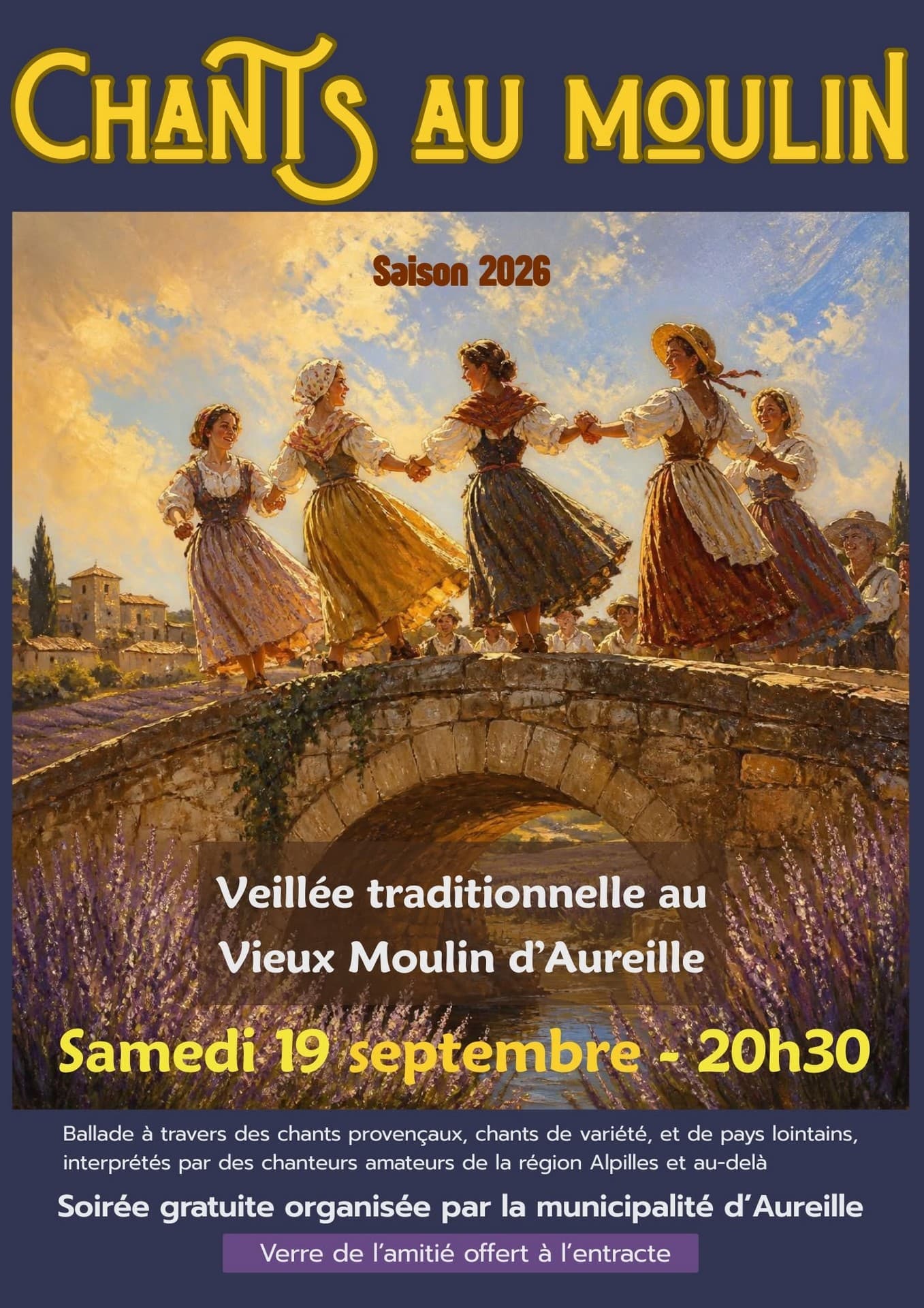 Veillée traditionnelle au Vieux Moulin d'Aureille 19.09.26