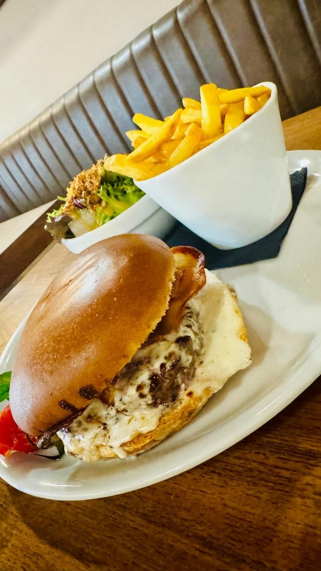 Brasserie Le Progrès à Eygalières Burger frites