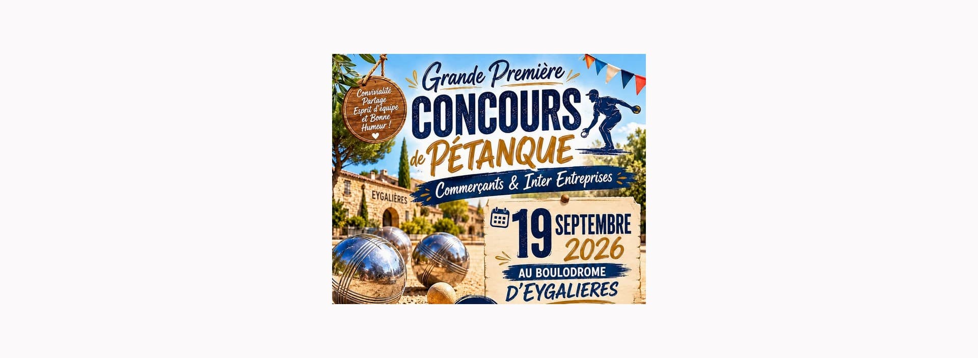 Concours de pétanque commerçants et inter entreprises à Eygalières 19.09.26