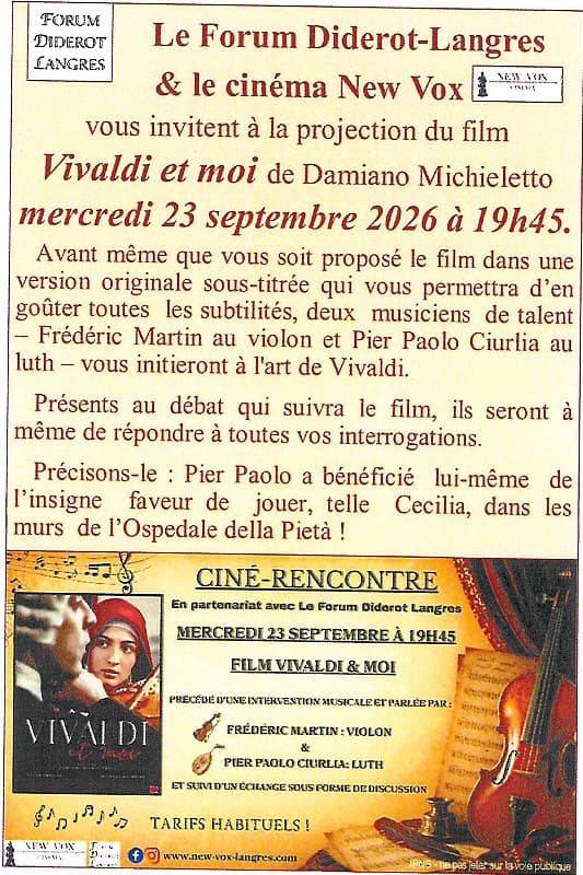 Ciné-Rencontre "Vivaldi et moi" à Langres