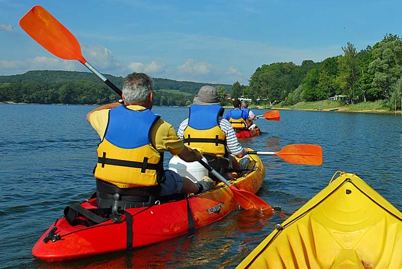 Canoe sur le lac de Charmes