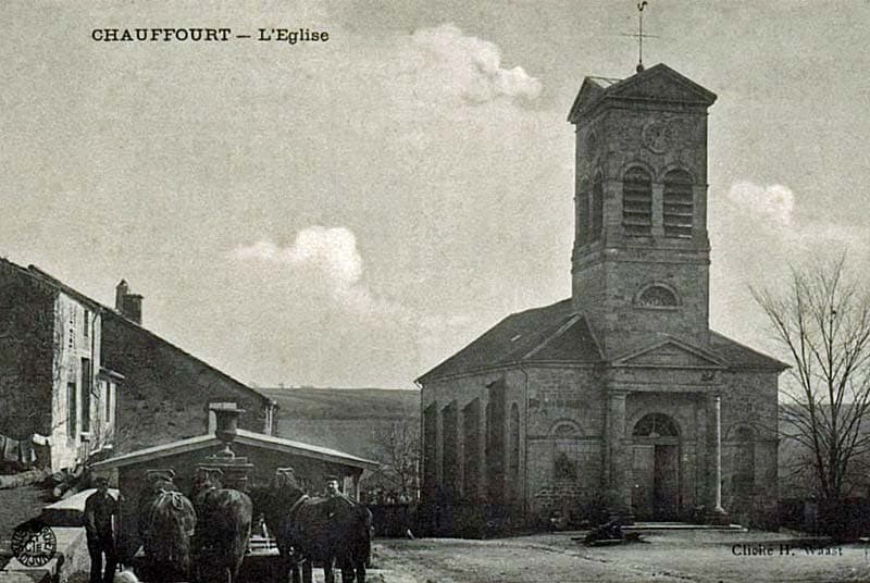 Carte postale de l'église de Chauffourt