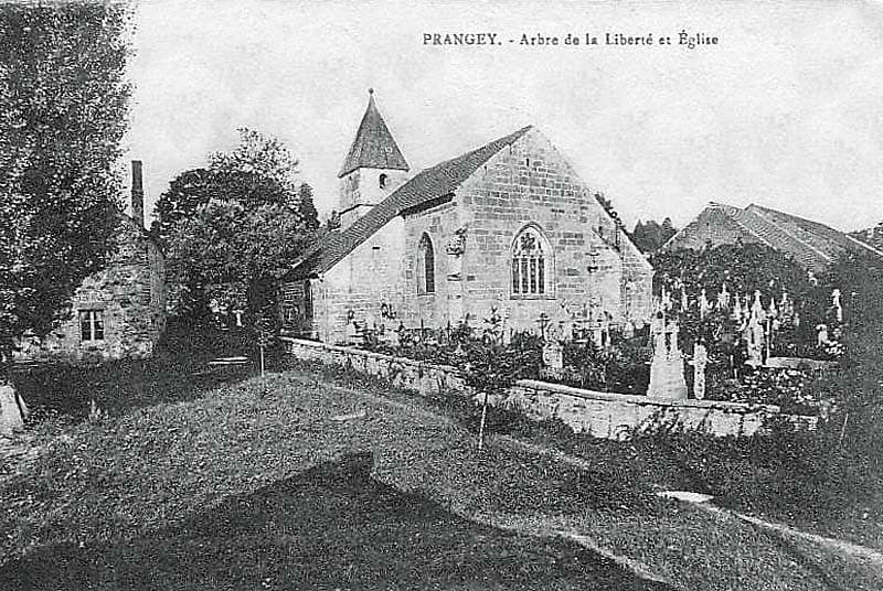Carte postale de l'église de Prangey