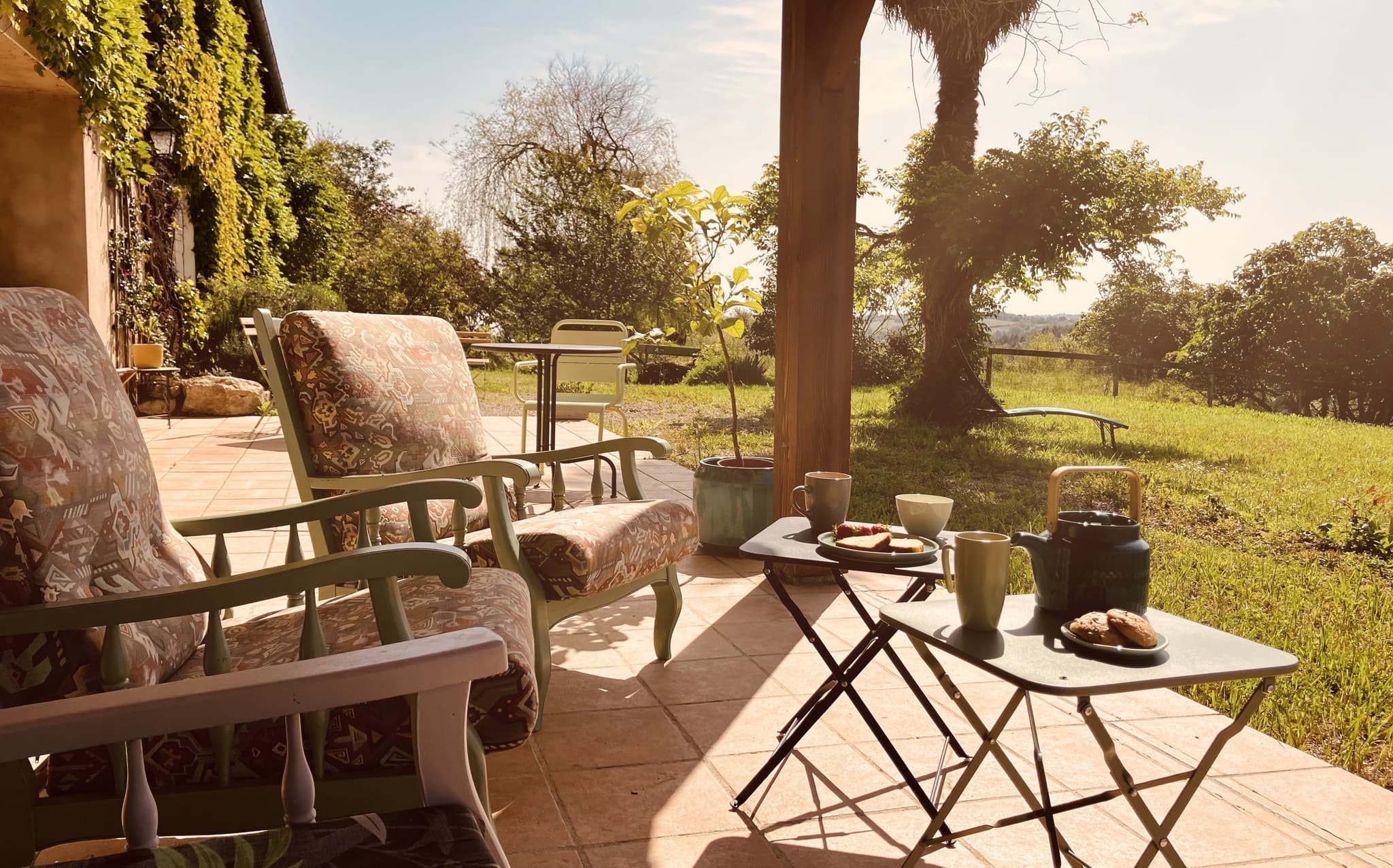 Le Repaire de la Reveuse - La terrasse -Saint Frajou - Comminges-Pyréénes