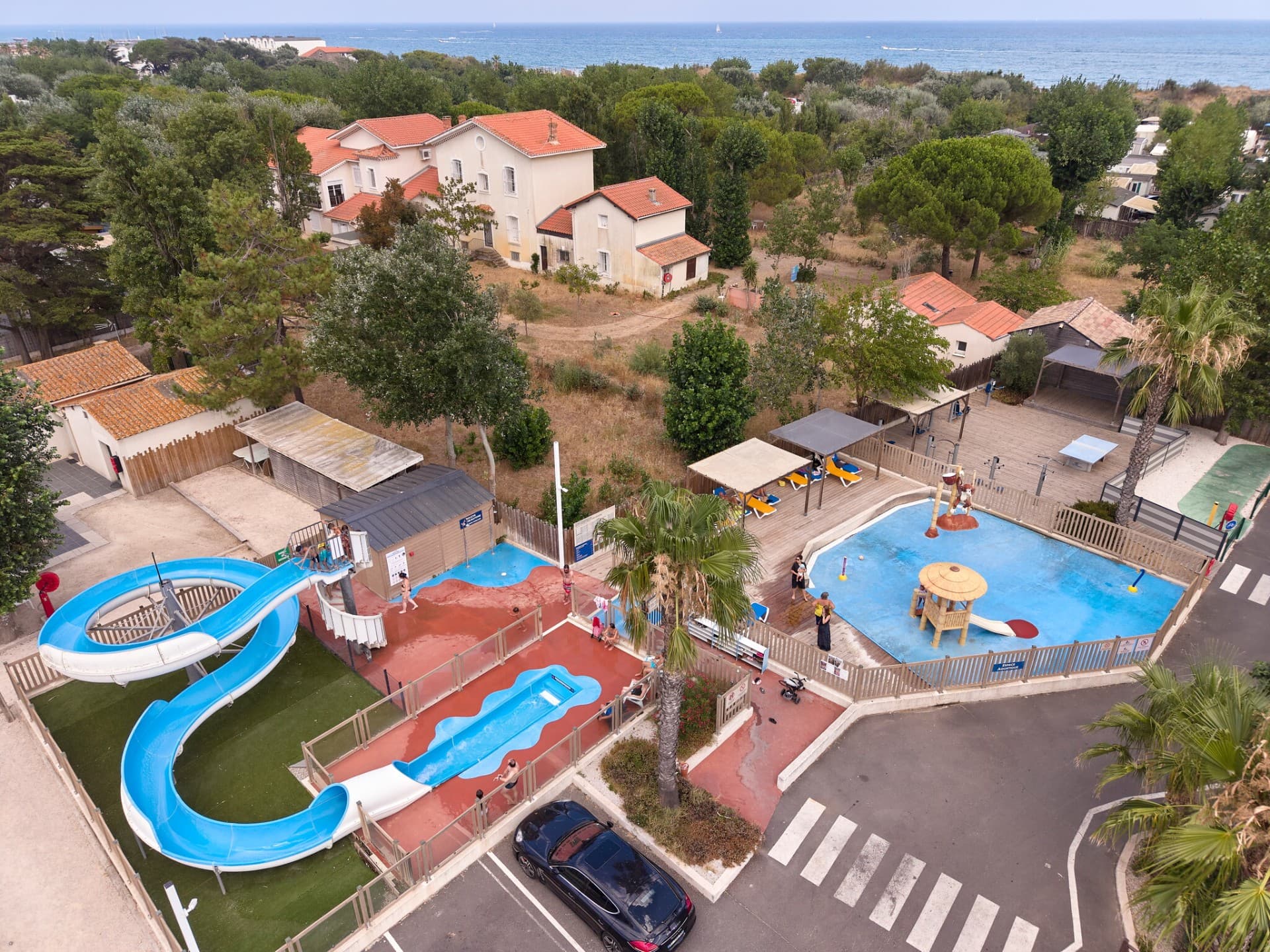 Vue aérienne du camping Dunes et Soleil