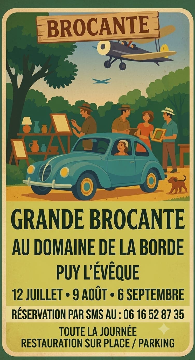Vide-greniers et brocante - Art et artisanat - Au domaine de la Borde à Puy-l'Évêque