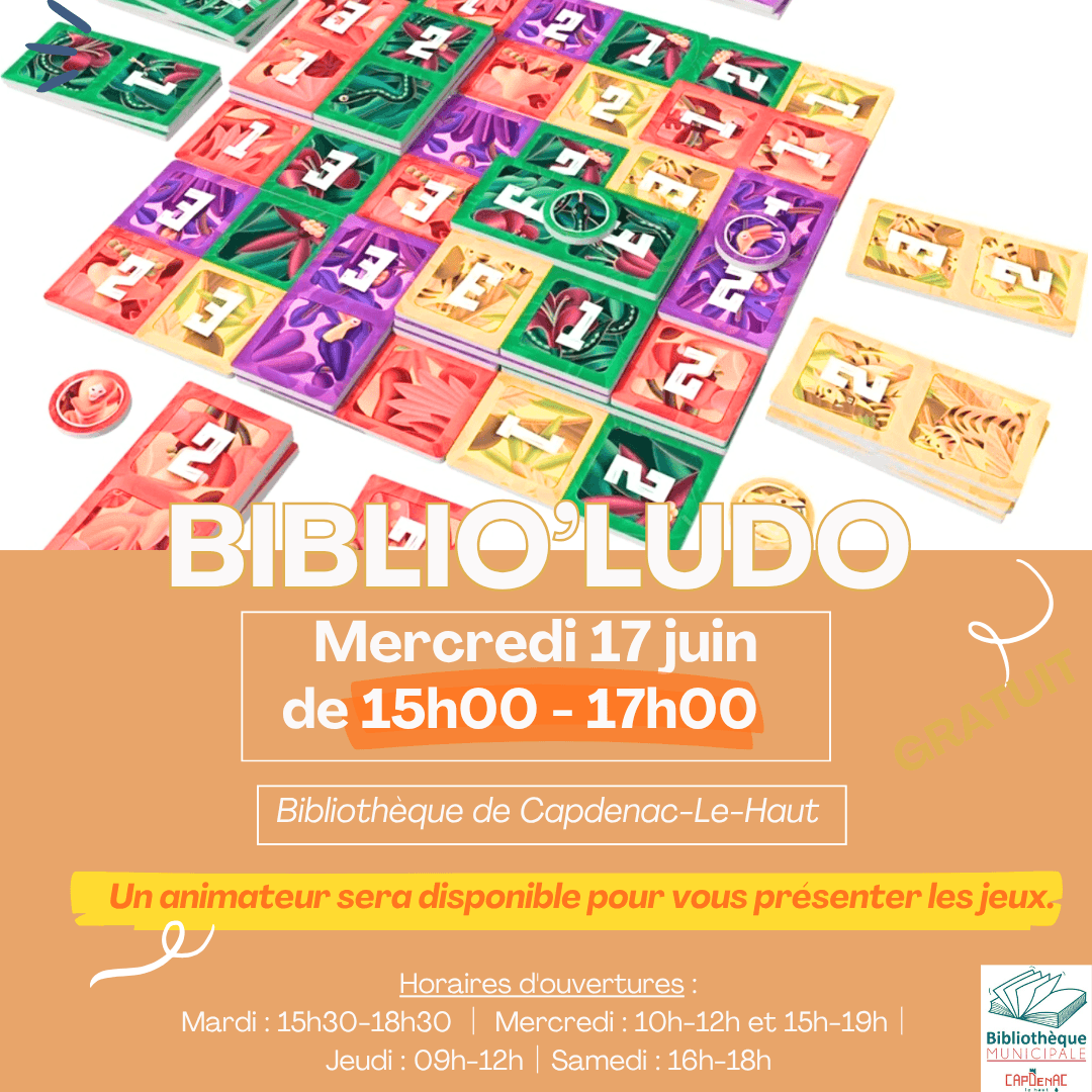 Biblio'Ludo à la bibliothèque de Capdenac-le-Haut