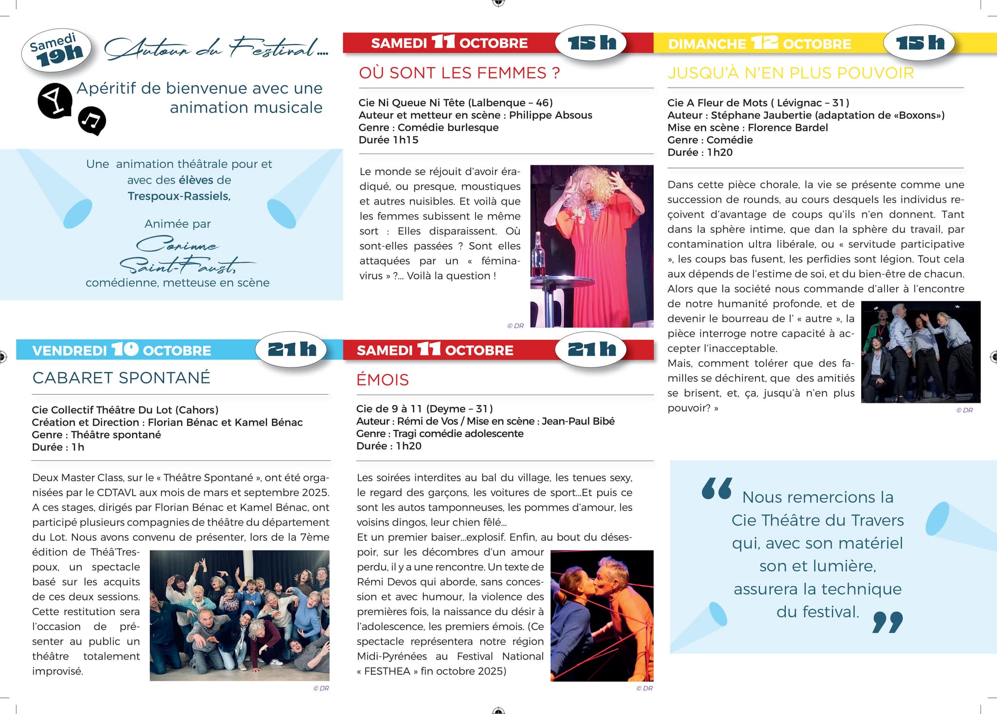 7e Festival Théâ’Trespoux : théâtre en amateur du Lot