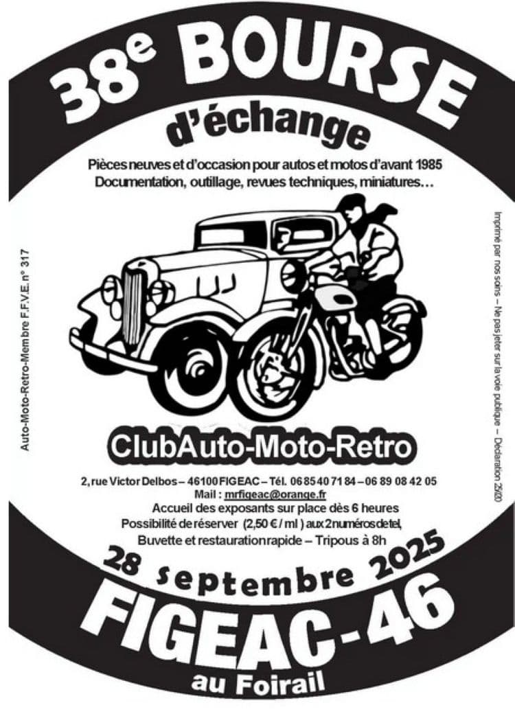 39e Bourse d'échange, Club Auto-moto-rétro Figeac