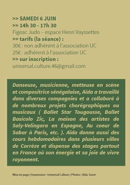 universal culture stage de danse