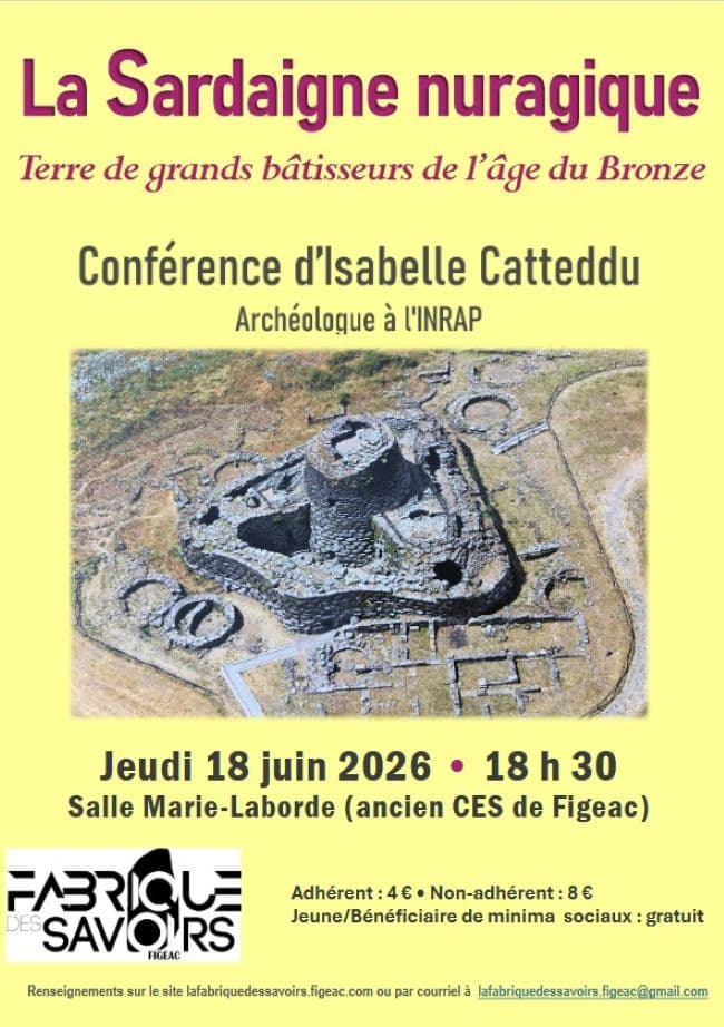 Conférence à Figeac, la Sardaigne nuragique