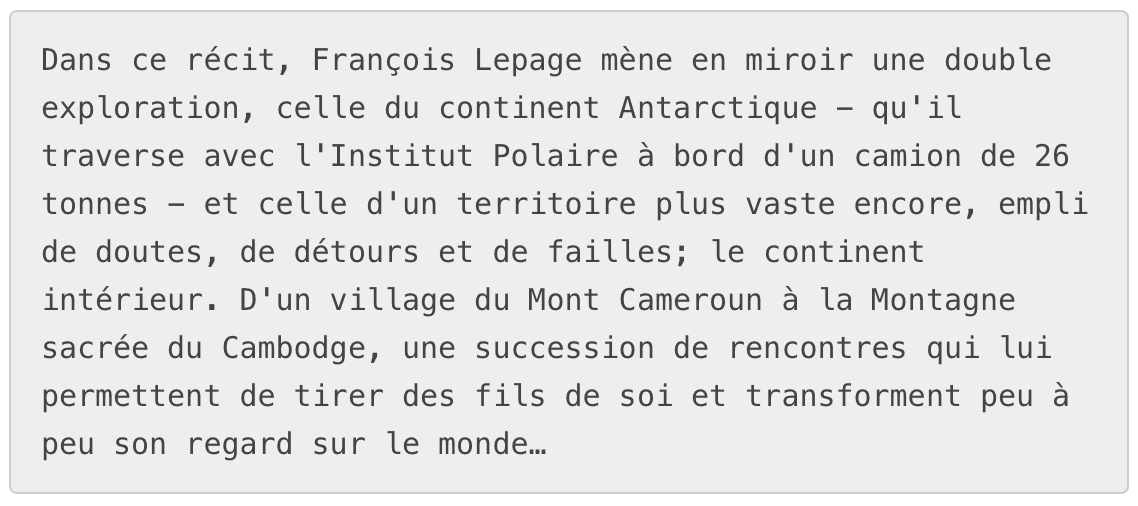Rencontre et projections de François Lepage