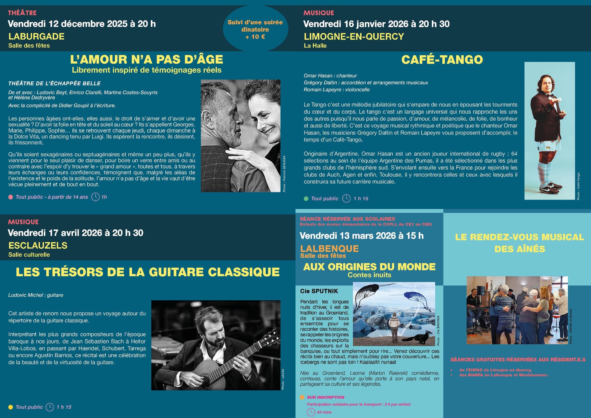 Saison culturelle Lalbenque-Limogne : théâtre "L'amour n'a pas d'âge"