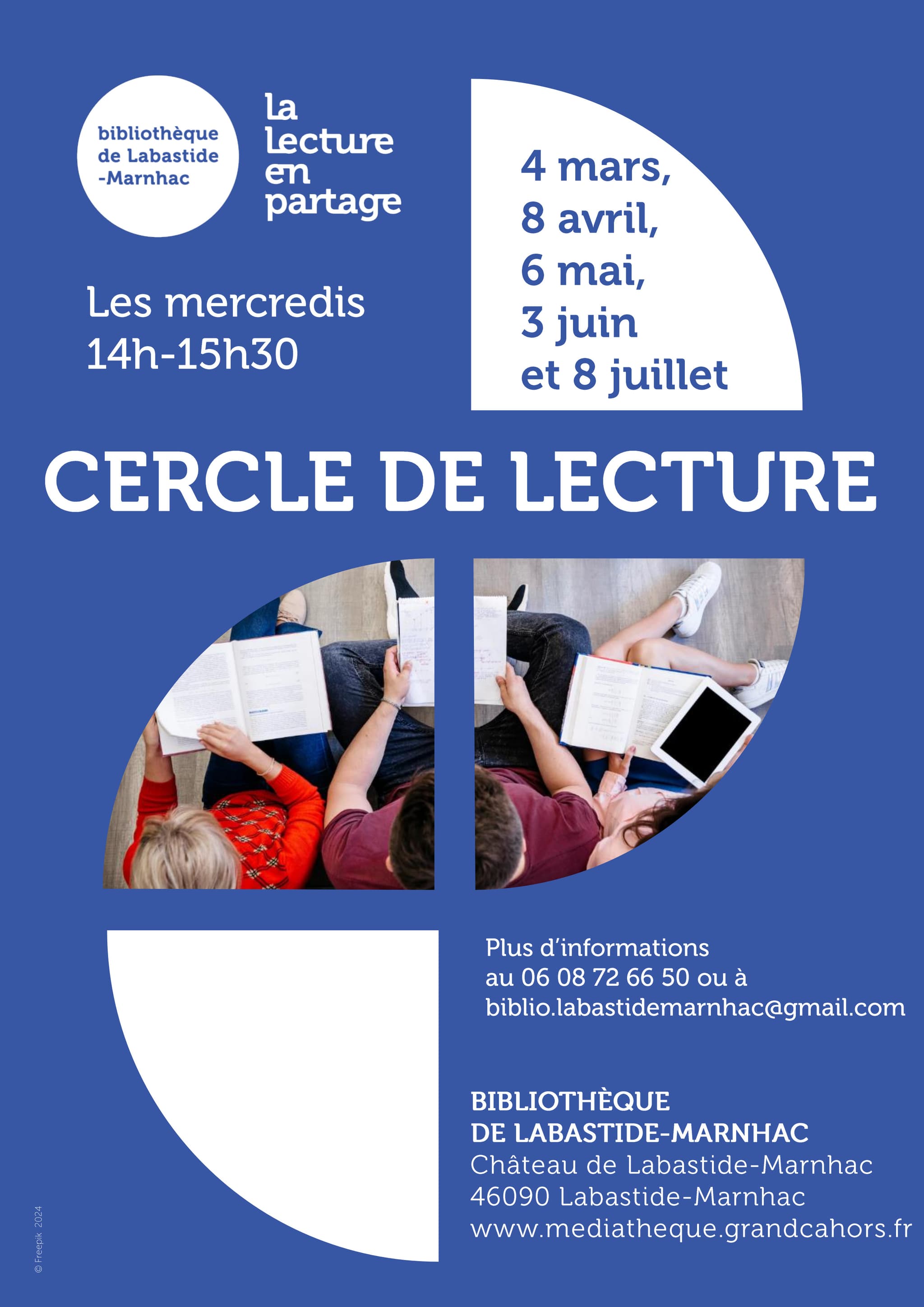 affiche Cercle lecture Labastide Marnhac mars à juillet26