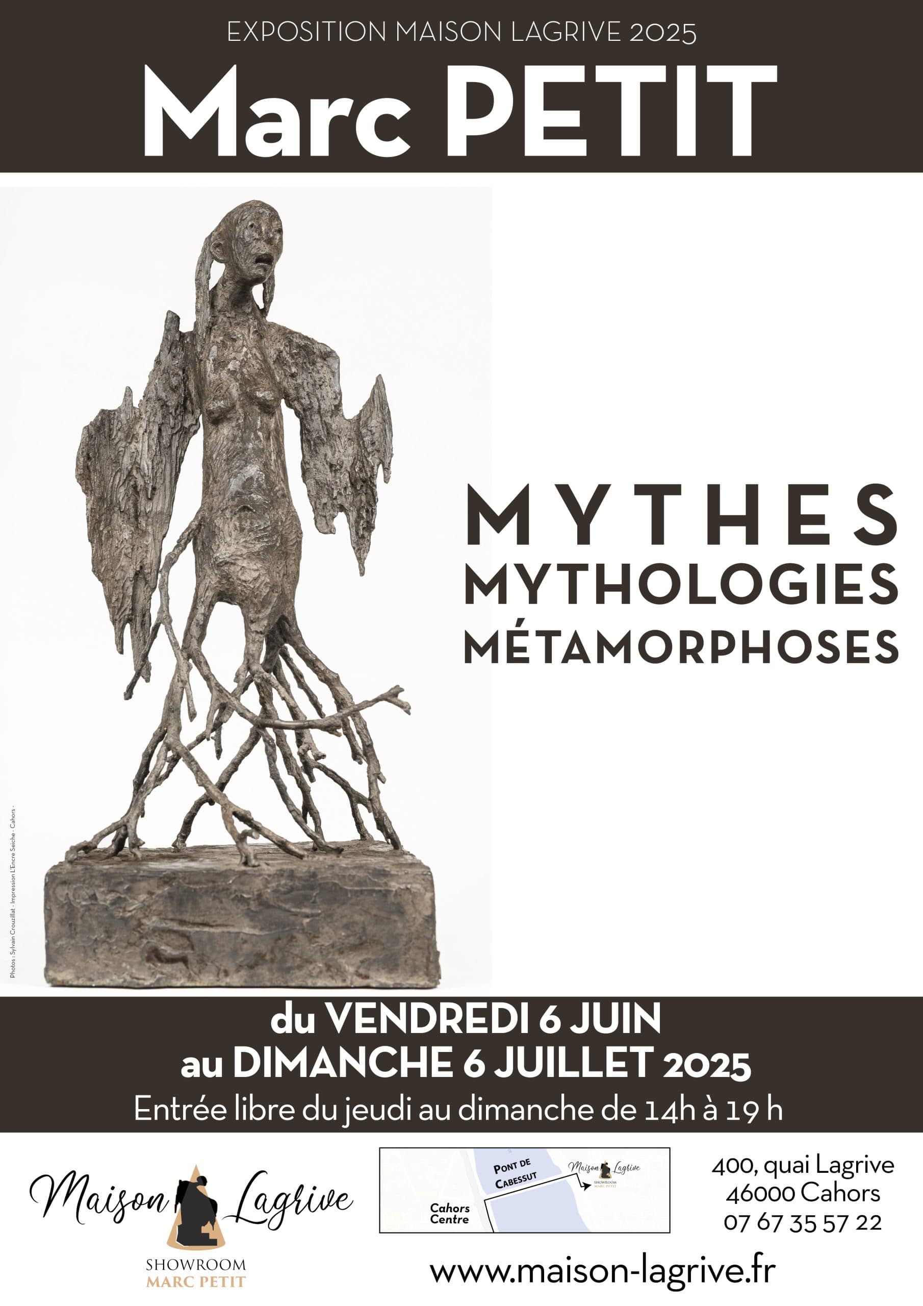 Exposition de Marc Petit à la Maison Lagrive: "Mythes, mythologie, métamorphoses"