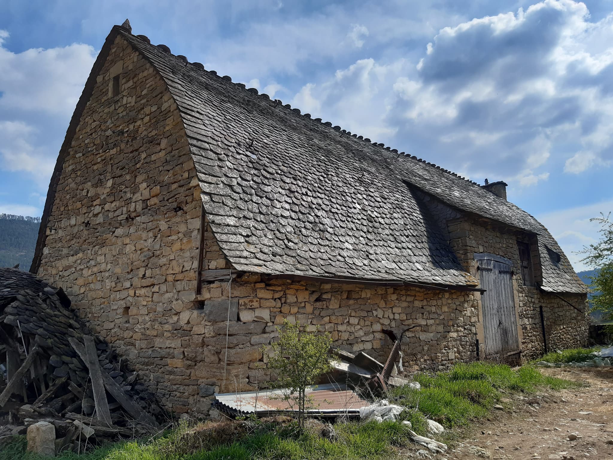 Grange avec charpente à la Philibert