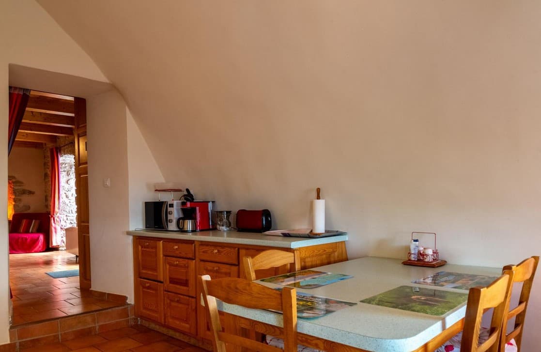 Coin repas, Gîte de la Vieille Ecole au Bruel, Gorges du Tarn